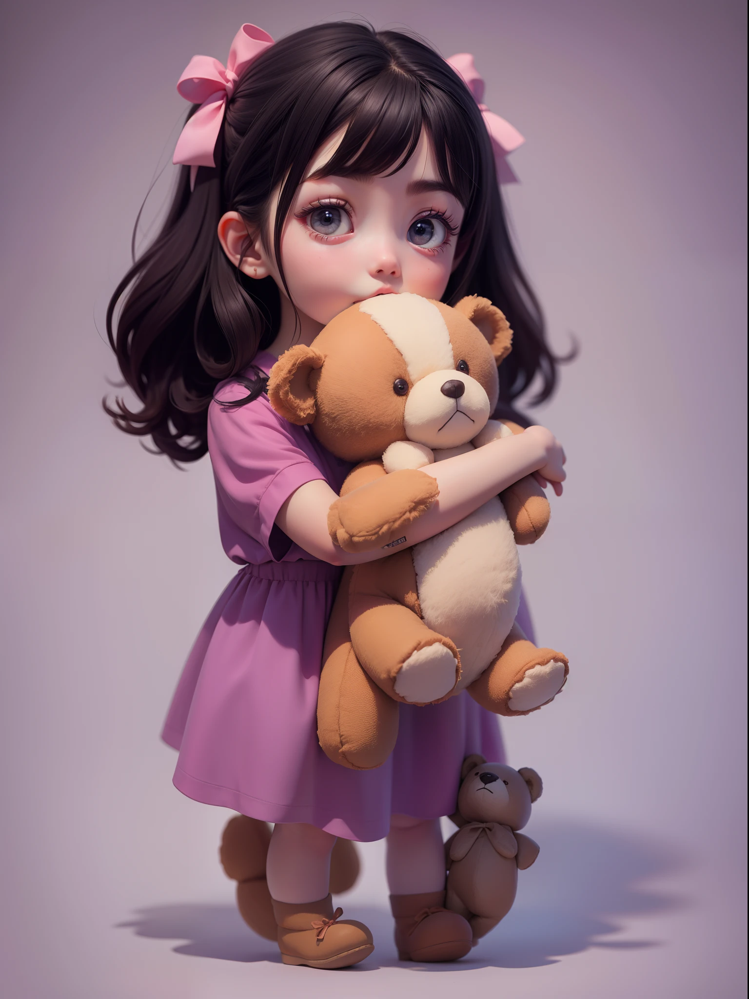 *********** hugging a huge teddy bear, wearing frock, 8k,RAW photo, best quality, masterpiece, high detail RAW color photo, best quality, masterpiece, high detail RAW color photo, ((full body))