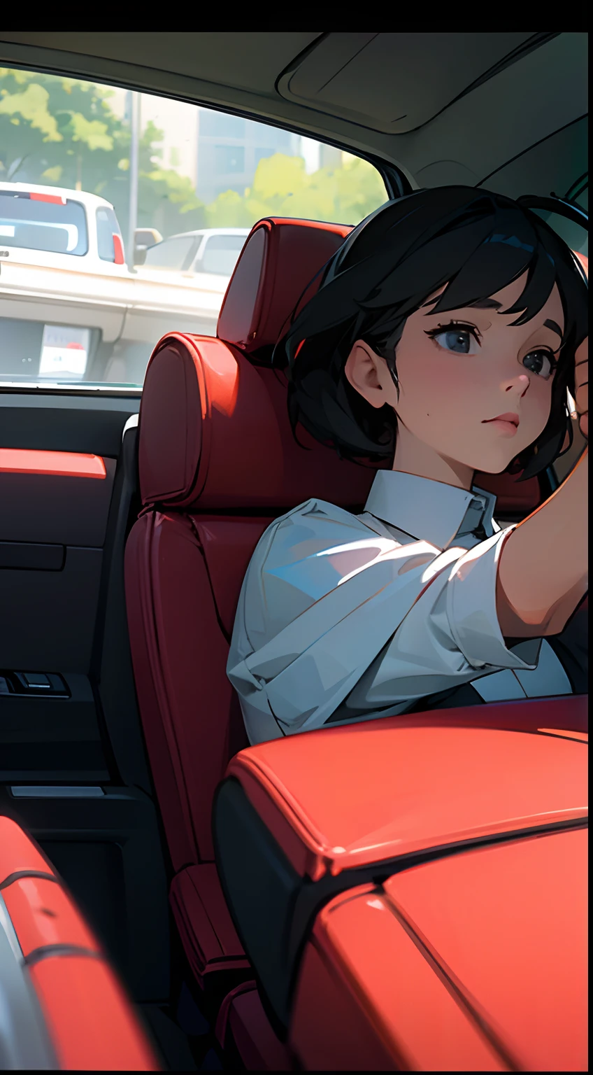 Woman driving
