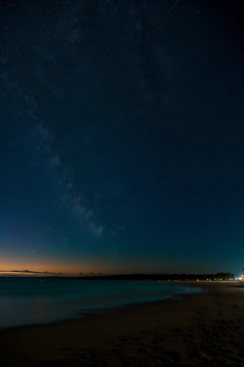 Beach at night, the stars