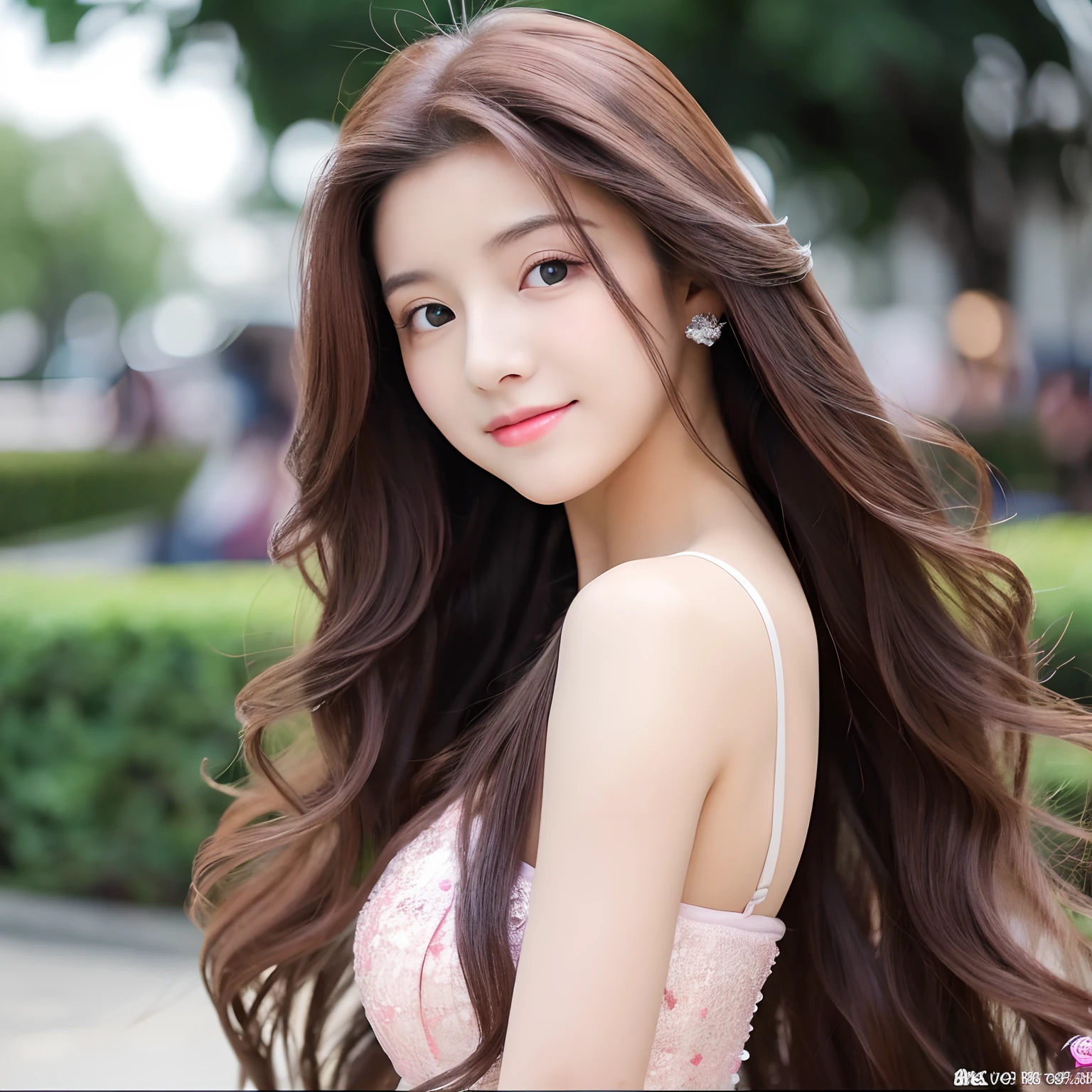Cute beauty About 16 years old Longhaire Twinkle in the eyes Have sex appeal fullbody image