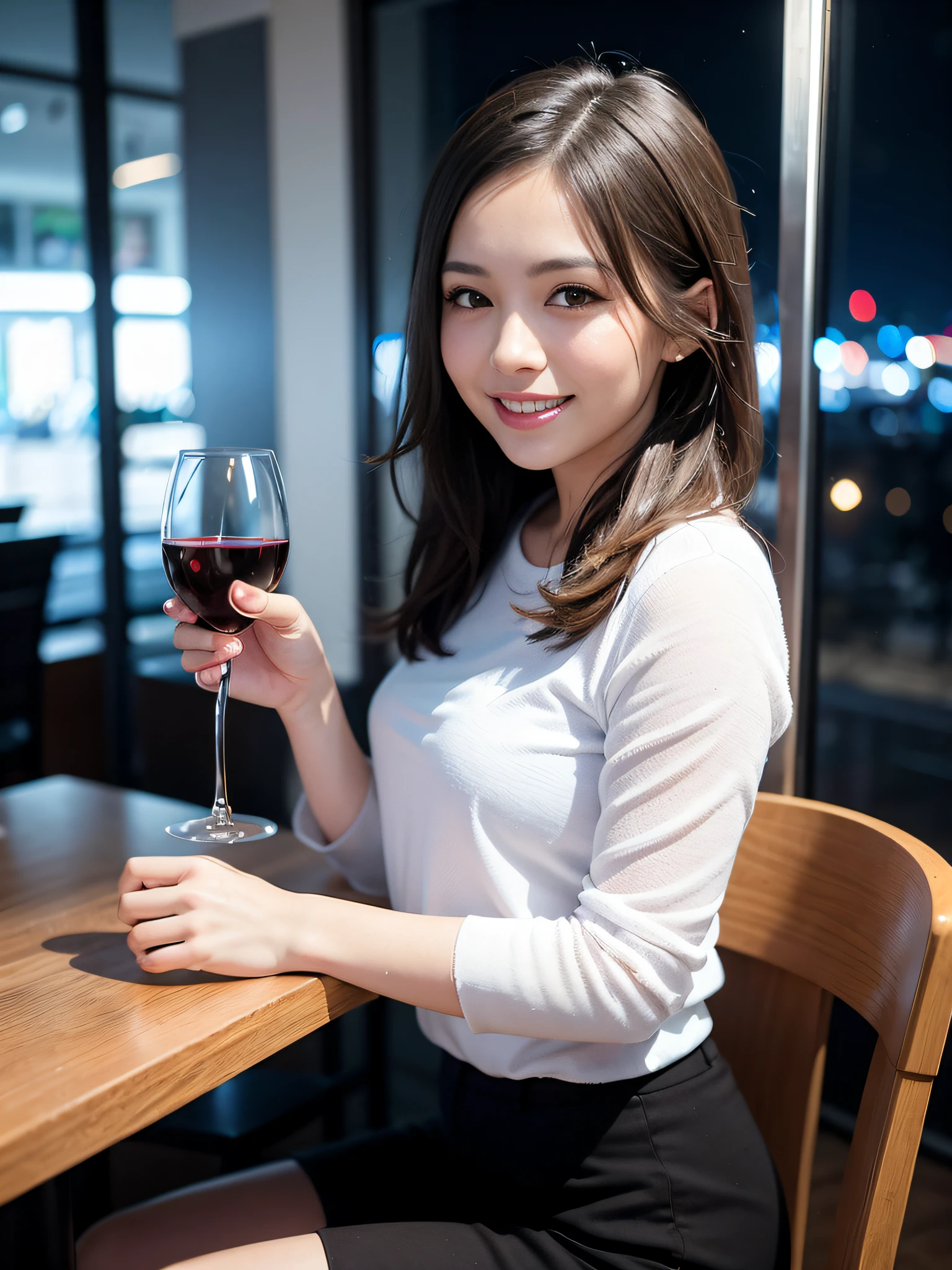 Beautiful woman with wine