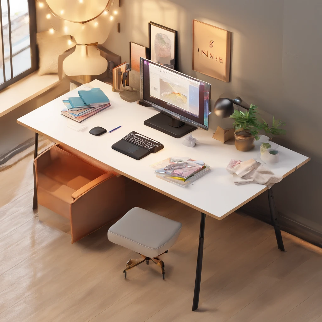 a desk, Viewed vertically from above, books, Uninhabited, Seeing up close, See more closely