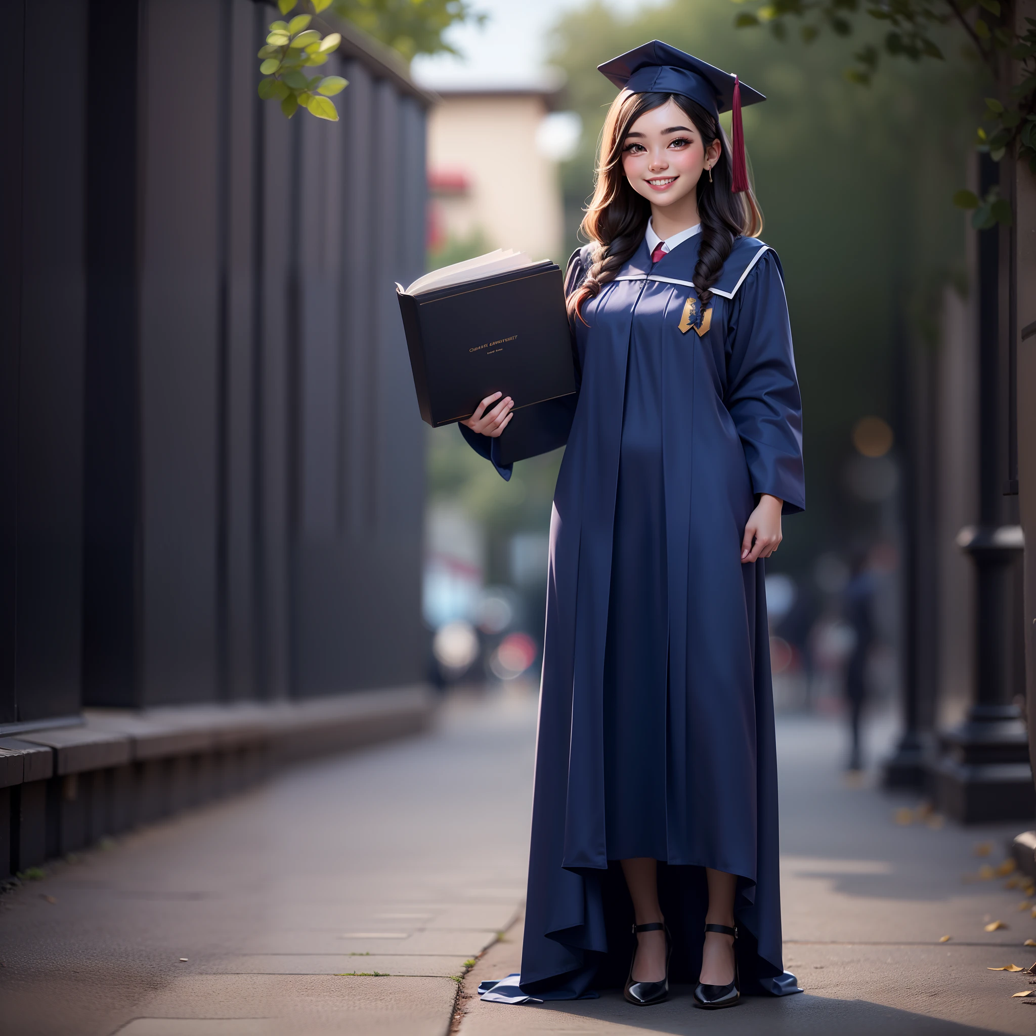 Maxi dress under graduation gown best sale