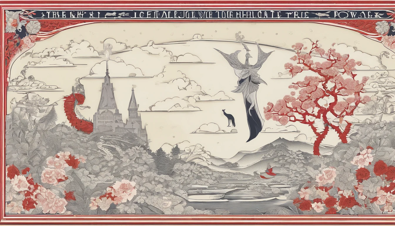 A magician stands with one arm stretched upwards towards the Universe, and the other pointing down to the earth. The Magician’s robe is white, and his cloak is red. On a table in front of him are a cup, pentacle, sword and wand. Above his head is the infinity symbol, and around his waist is a snake biting its own tail. in the foreground is an array of foliage and flowers,