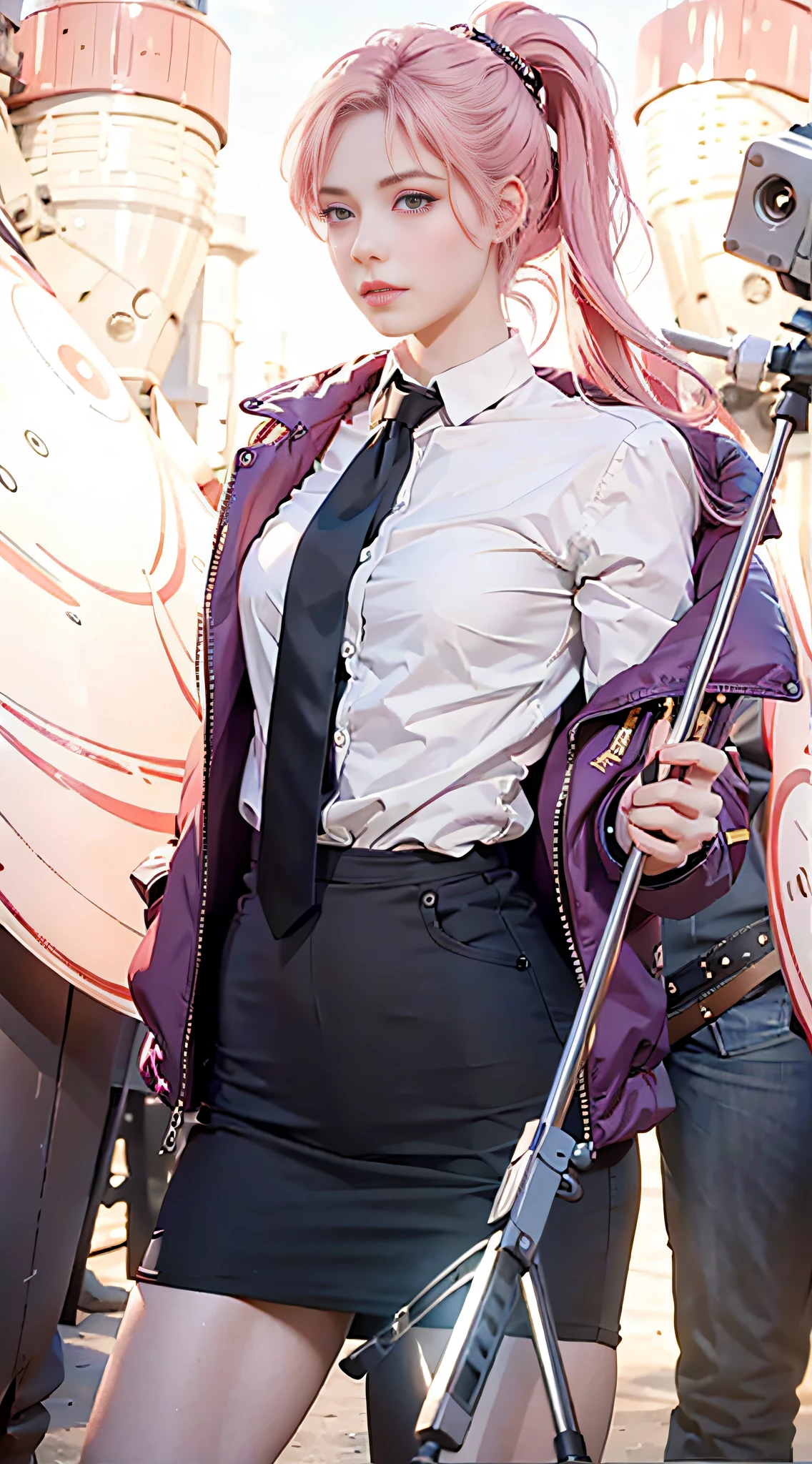 a close up of a woman with red eyes colour, serious face, serious eyes, straight-faced, beautiful haired girl, pink hair, pink hair,, high quality, full body, (photorealistic:1.4), raw photo, 1girl, looking_at_viewer, makeup, solo, light smile,shadows, contrast, analog style (look at viewer:1.2) (skin texture) (film grain:1.3), (warm hue, warm tone:1.2), close up, cinematic light, sidelighting, ultra high res, best shadow, RAW, RAW photo, a 22-year-old, lipstick, soft lighting, high quality, ((soft lighting:1.4),(pale skin:1.4), highres, sharp focus, extremely detailed, (spotlight), stage, beautiful detailed eyes, masterpiece, cinematic lighting, dslr, Fujifilm XT3,