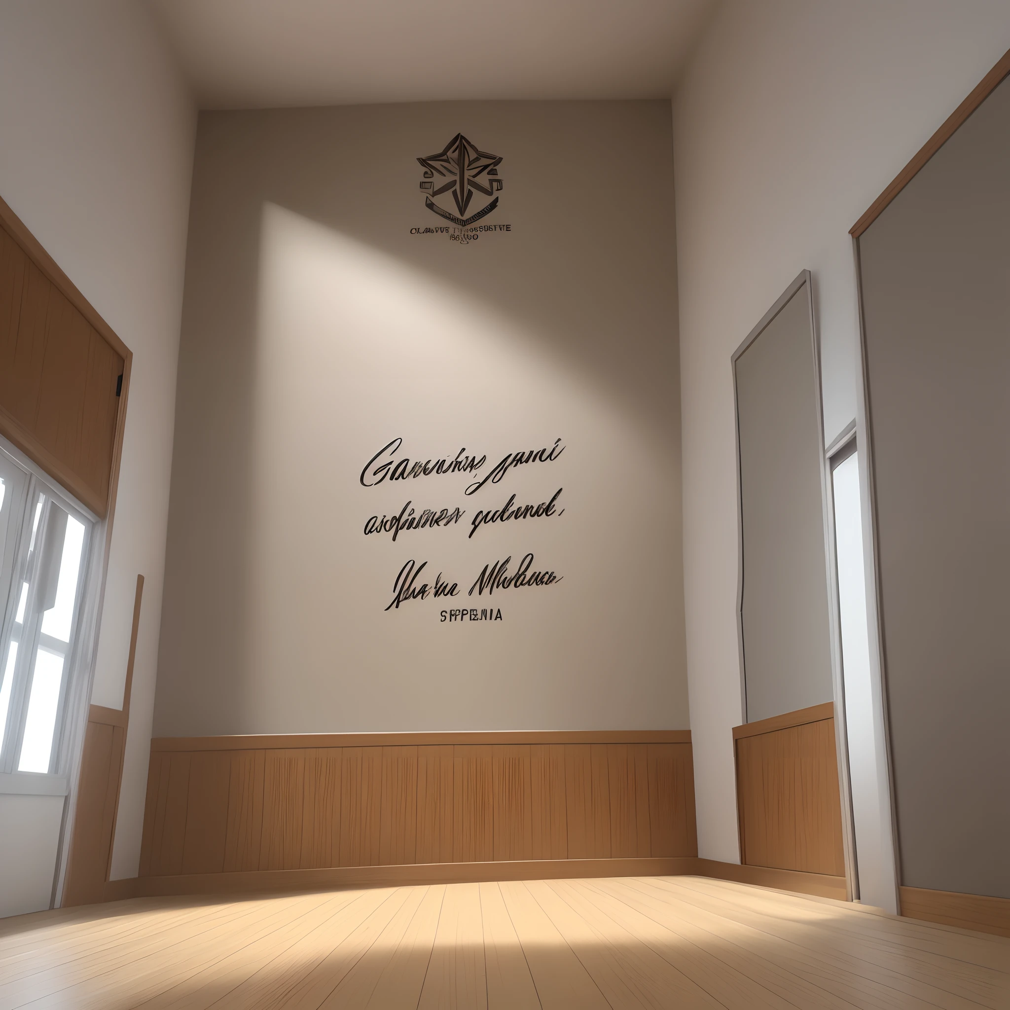 Painel Sala com ripado em mdf claro, com gavetoes inferior.