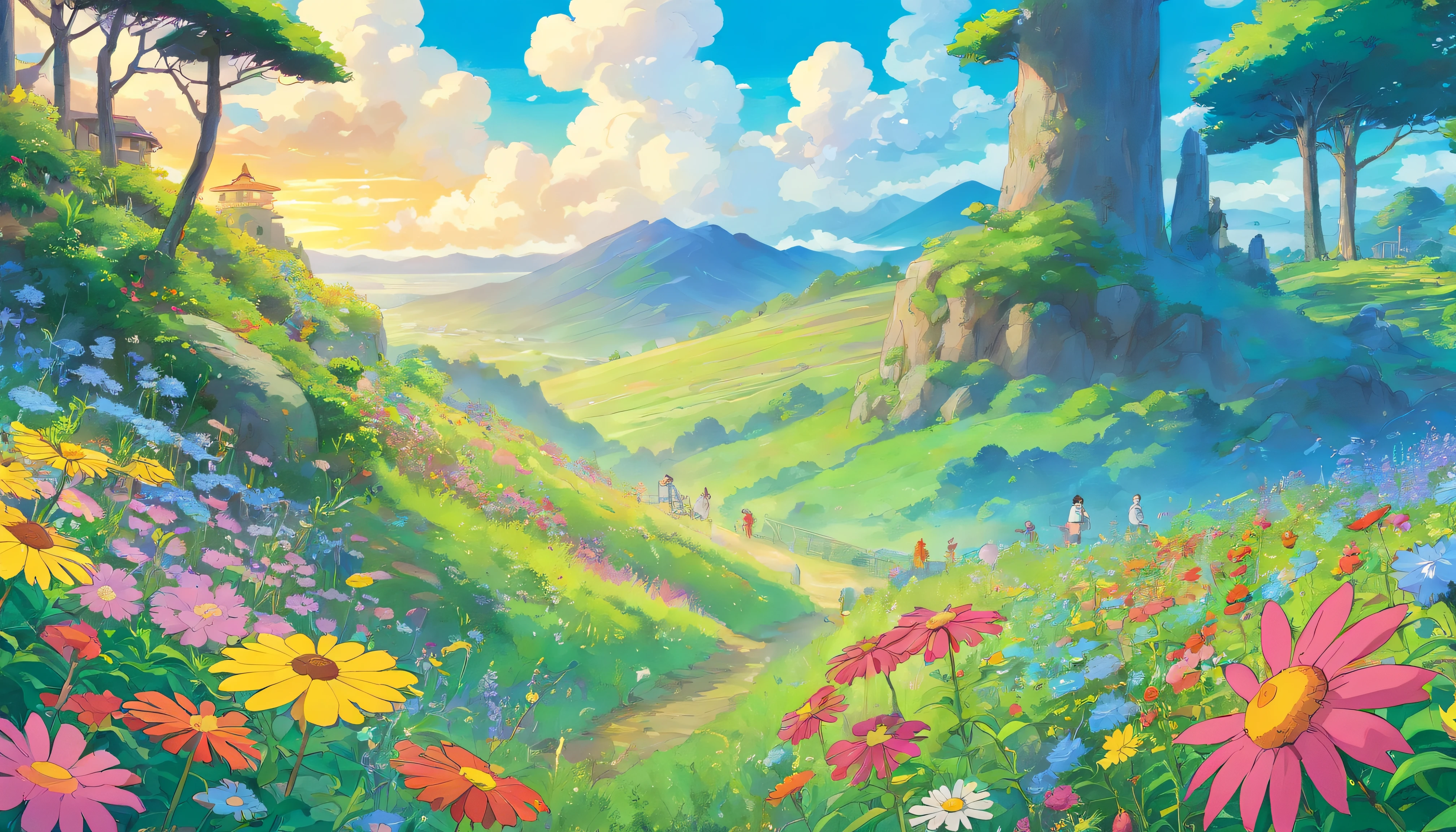 Colorful wildflowers