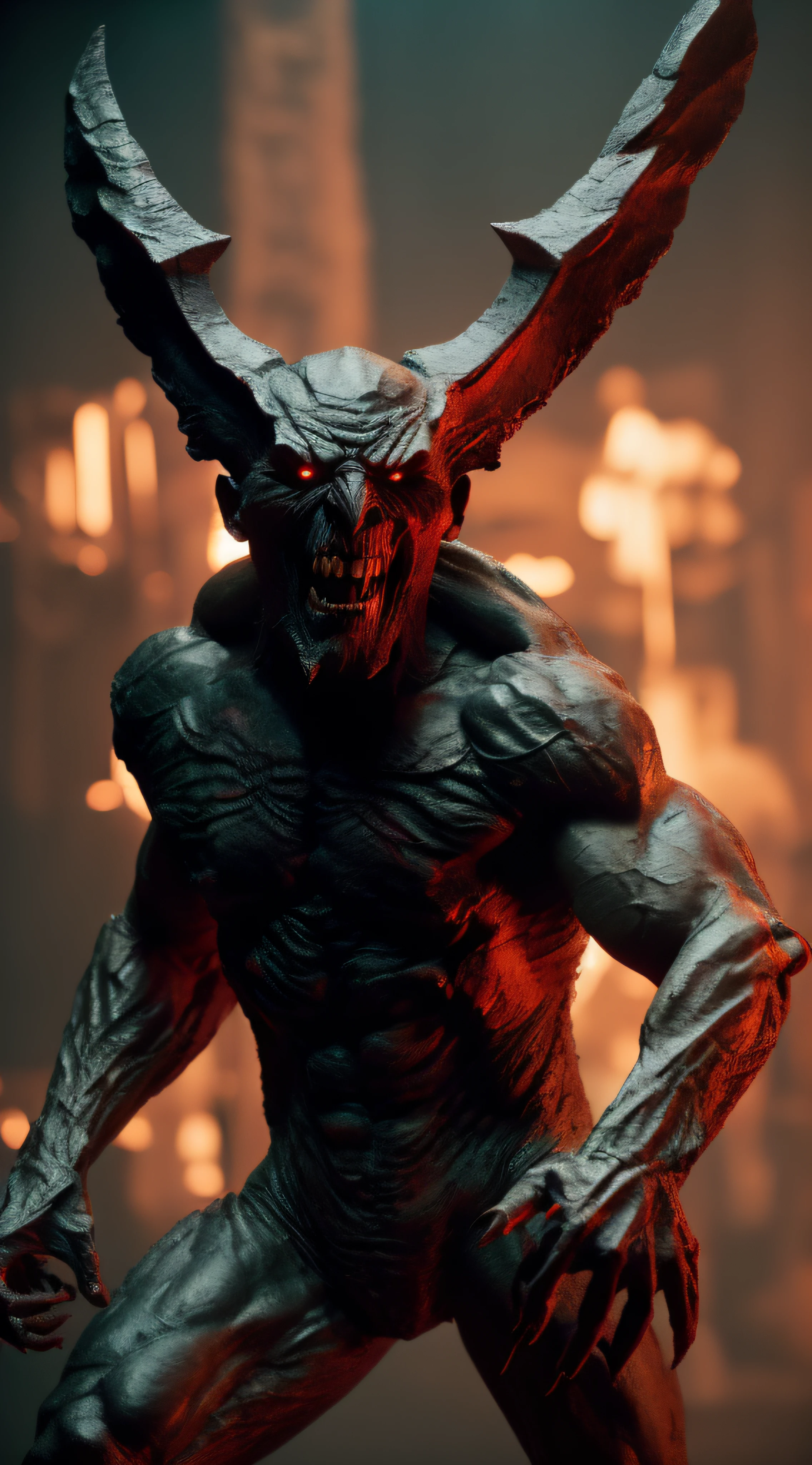 photo of ohwx devil, fearful, flames, angy, mad, scary looking, menacing look, centerec, ful body shot, facing camera photography, natural light, photorealism, cinematic rendering, ray tracing, the highest quality, the highest detail, Cinematic, Blur Effect, Long Exposure, 8K, Ultra-HD, Natural Lighting, Moody Lighting, Cinematic Lighting , (high key)