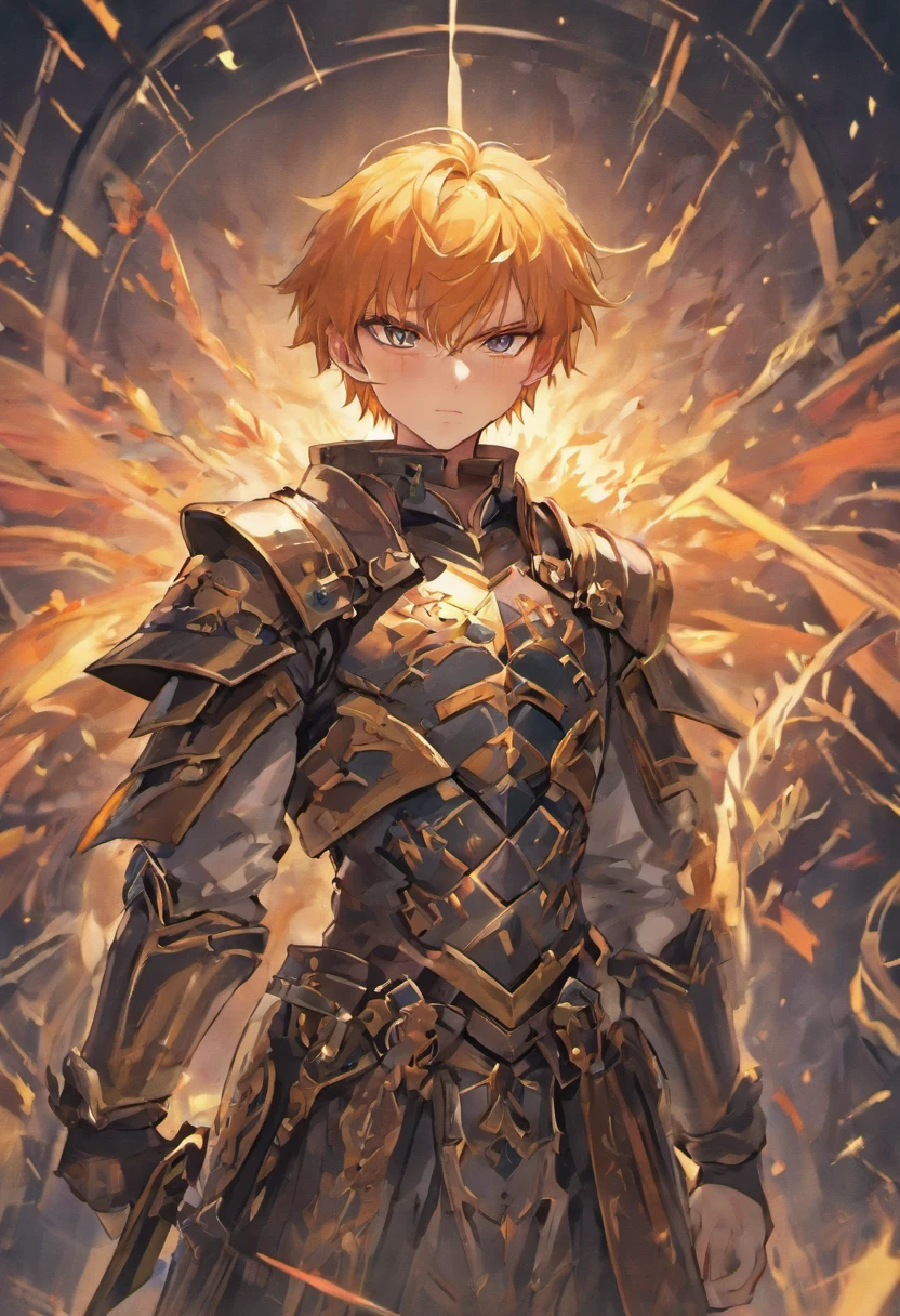 One guy,Wear armor,With a large knife。