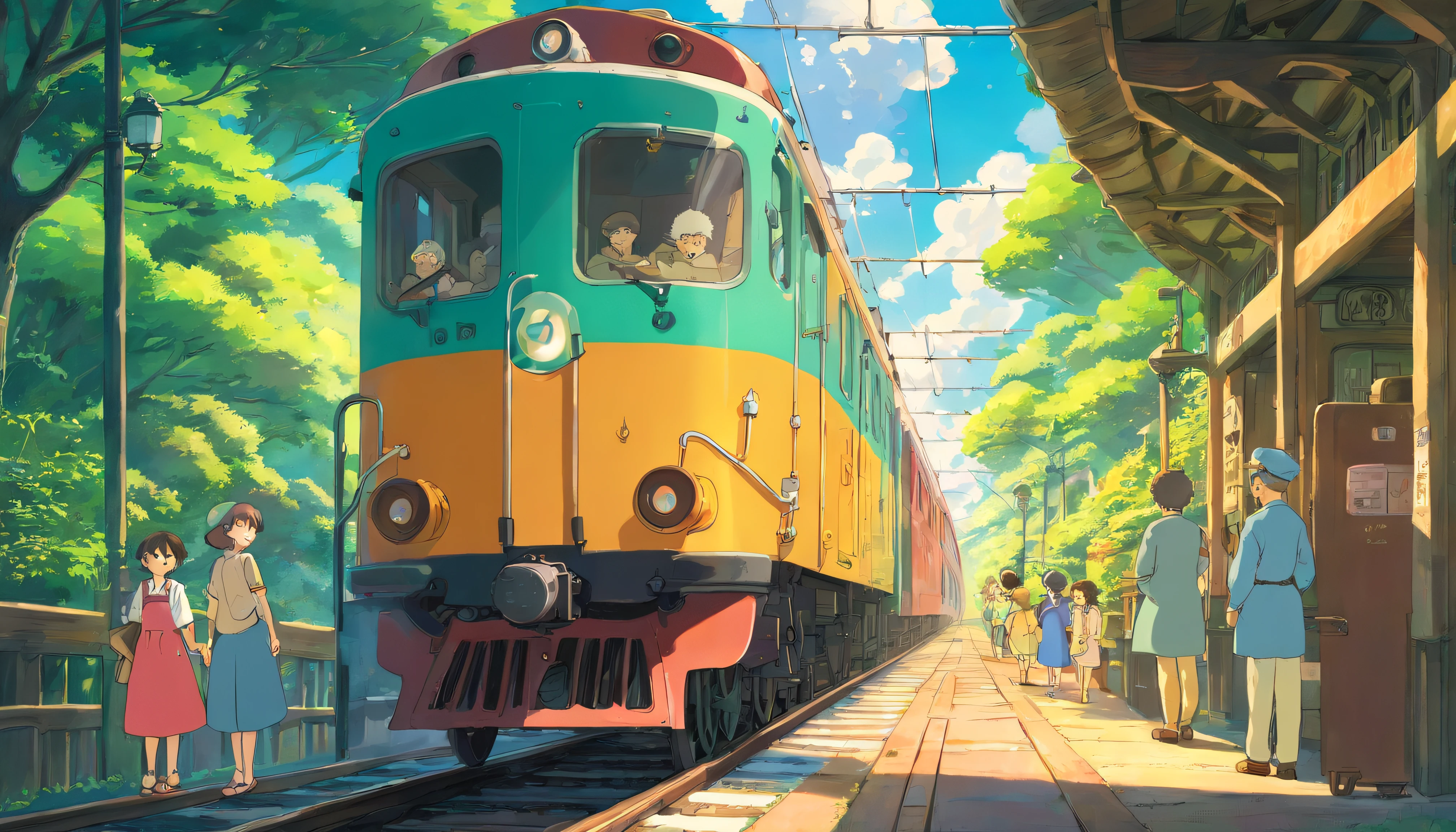 The train arrived
