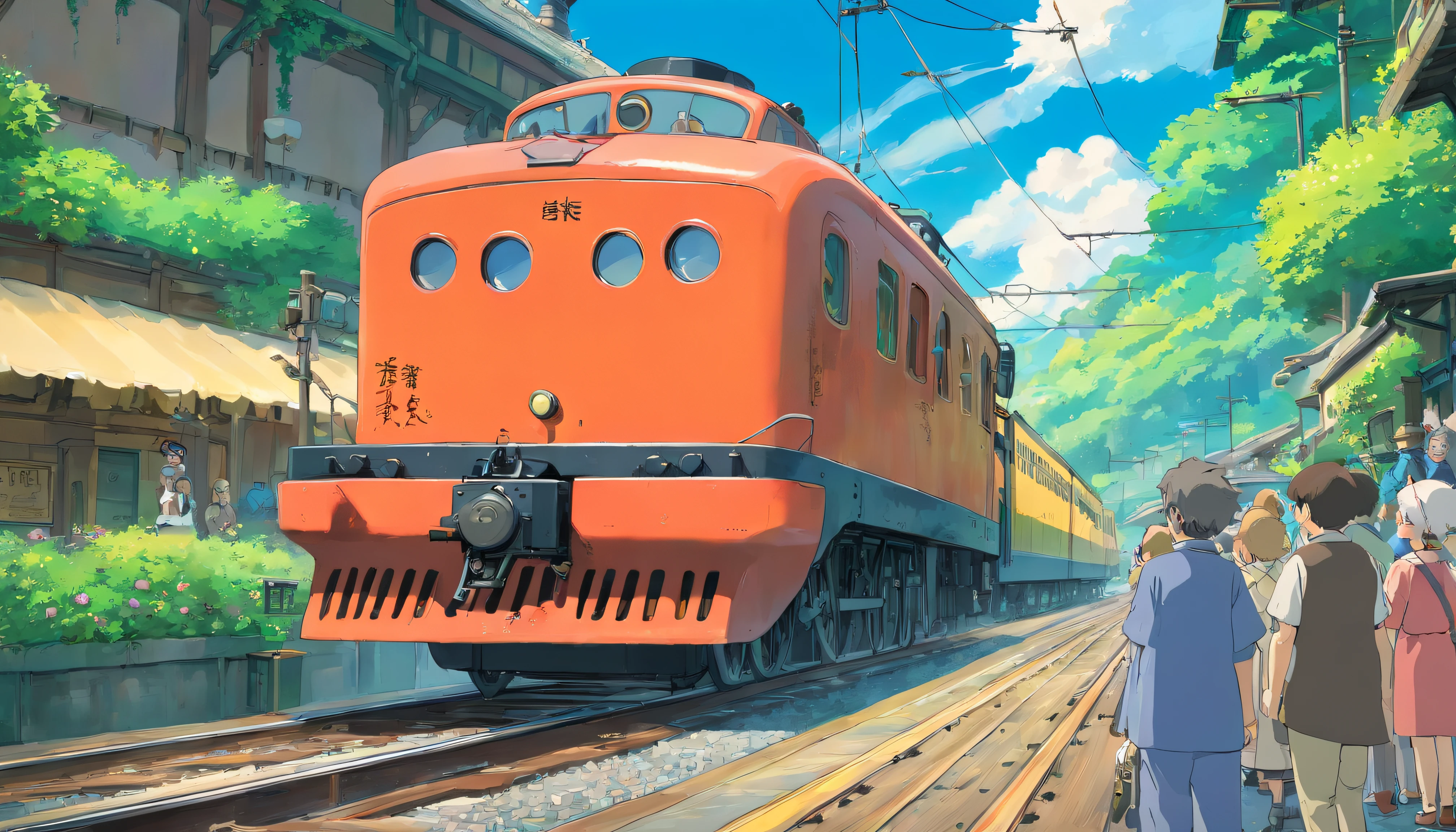 The train arrived