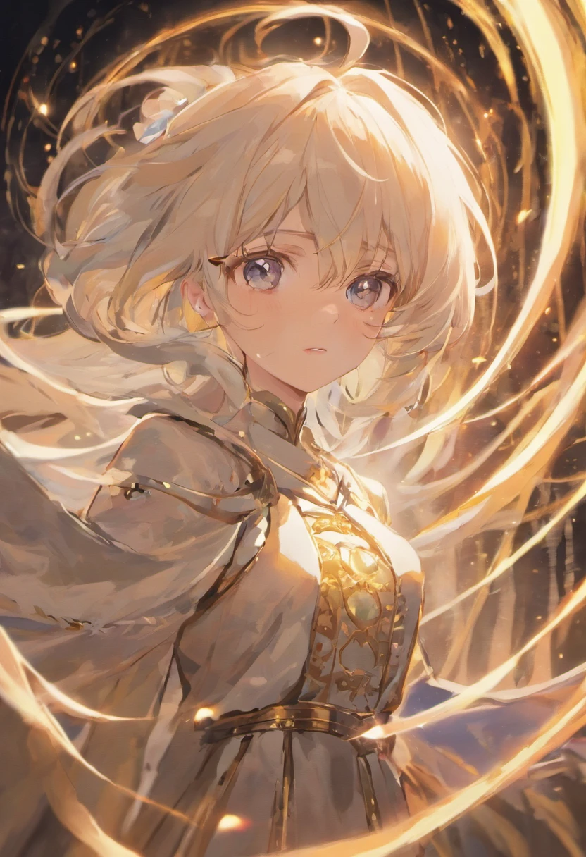 The hair is silvery-white,Feel free to drape,It's like mercury pouring down,The eyes are beautiful dark red。What he wears,An elegant dress similar to black,The gold ornamentation on it shows the indescribable dignity,Like a sage who pursues knowledge and truth。