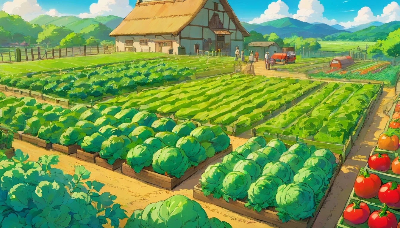 Vegetable plots on the farm
