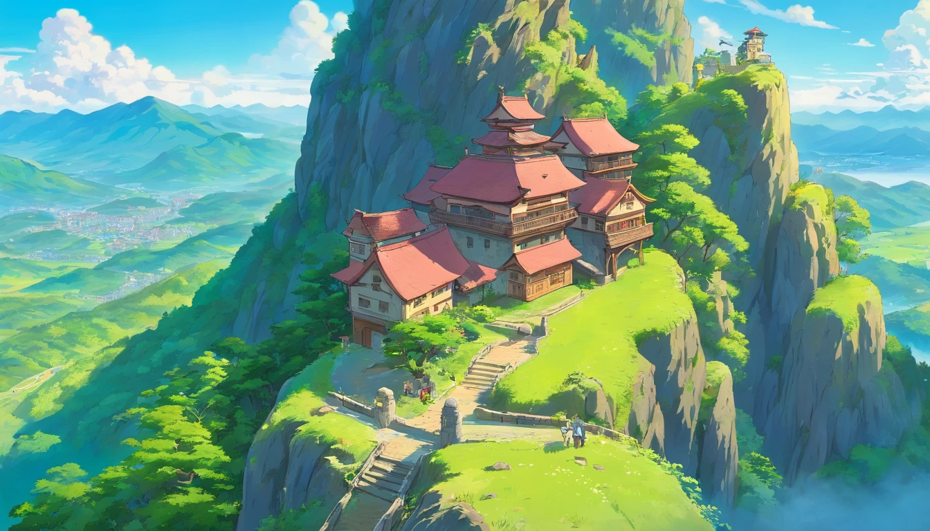 On top of the mountain