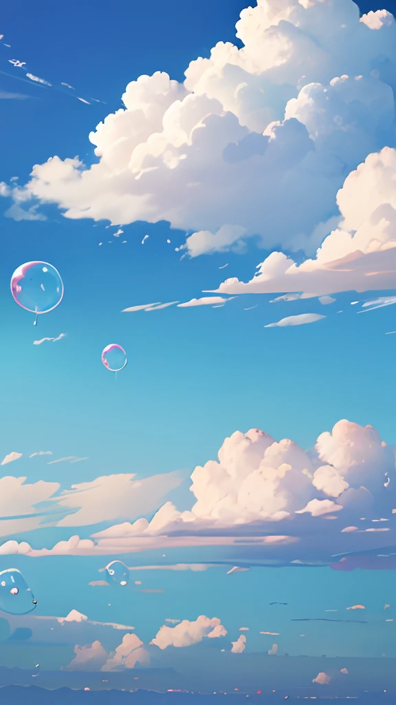 cloud in the sky，baiyun，((Colored bubbles))，(((Colorful clouds)))，Skysky，