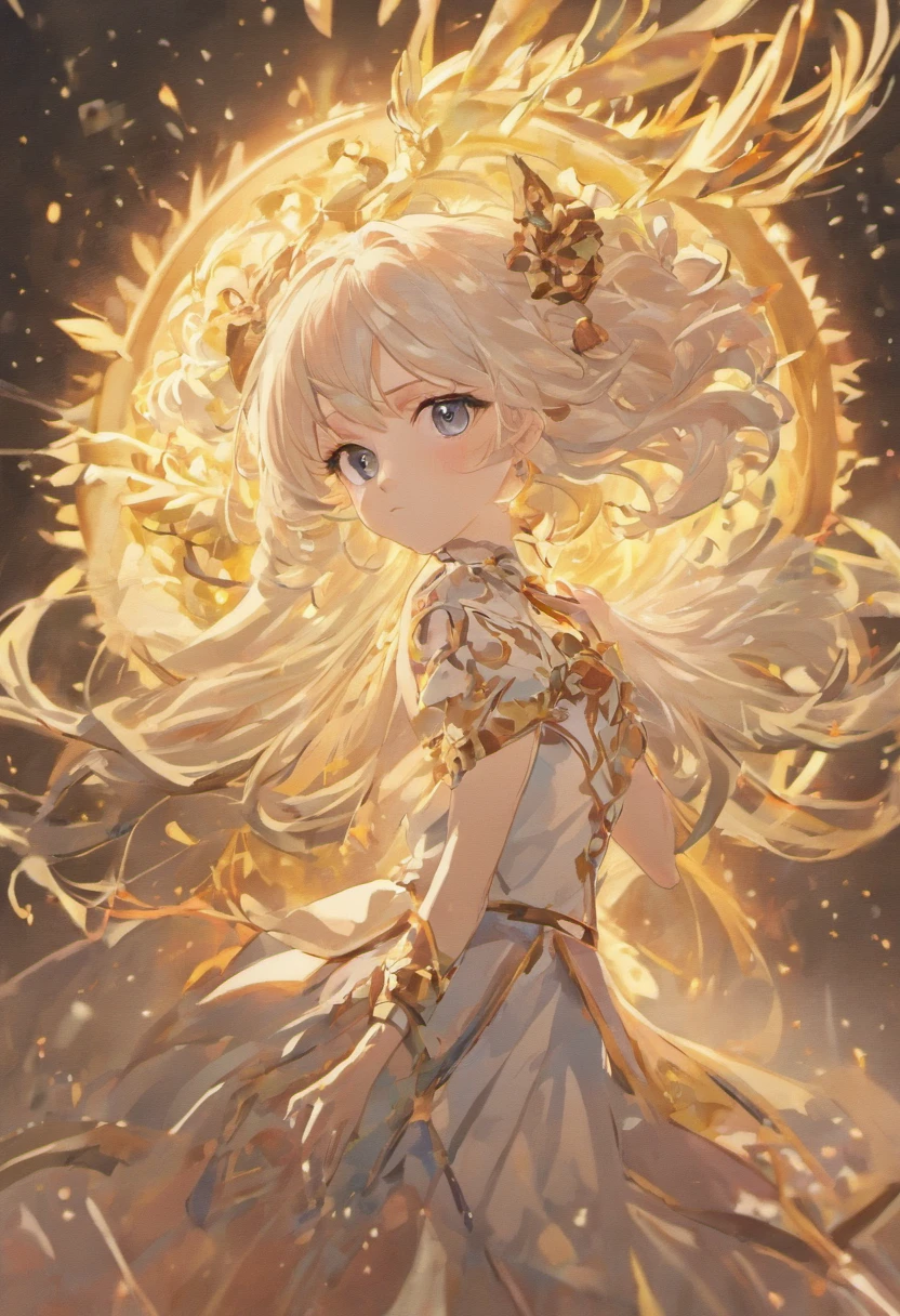 The hair is silvery-white,Feel free to drape,It's like mercury pouring down,The eyes are beautiful dark red。What he wears,An elegant dress similar to black,The gold ornamentation on it shows the indescribable dignity,Like a sage who pursues knowledge and truth。