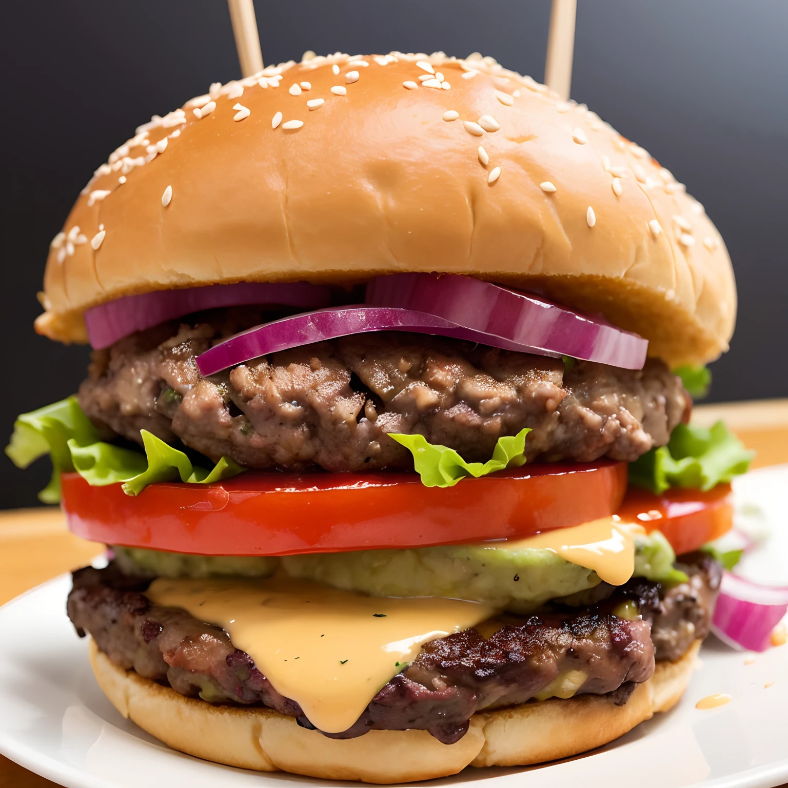 Delicious and juicy burger, Mouth-watering