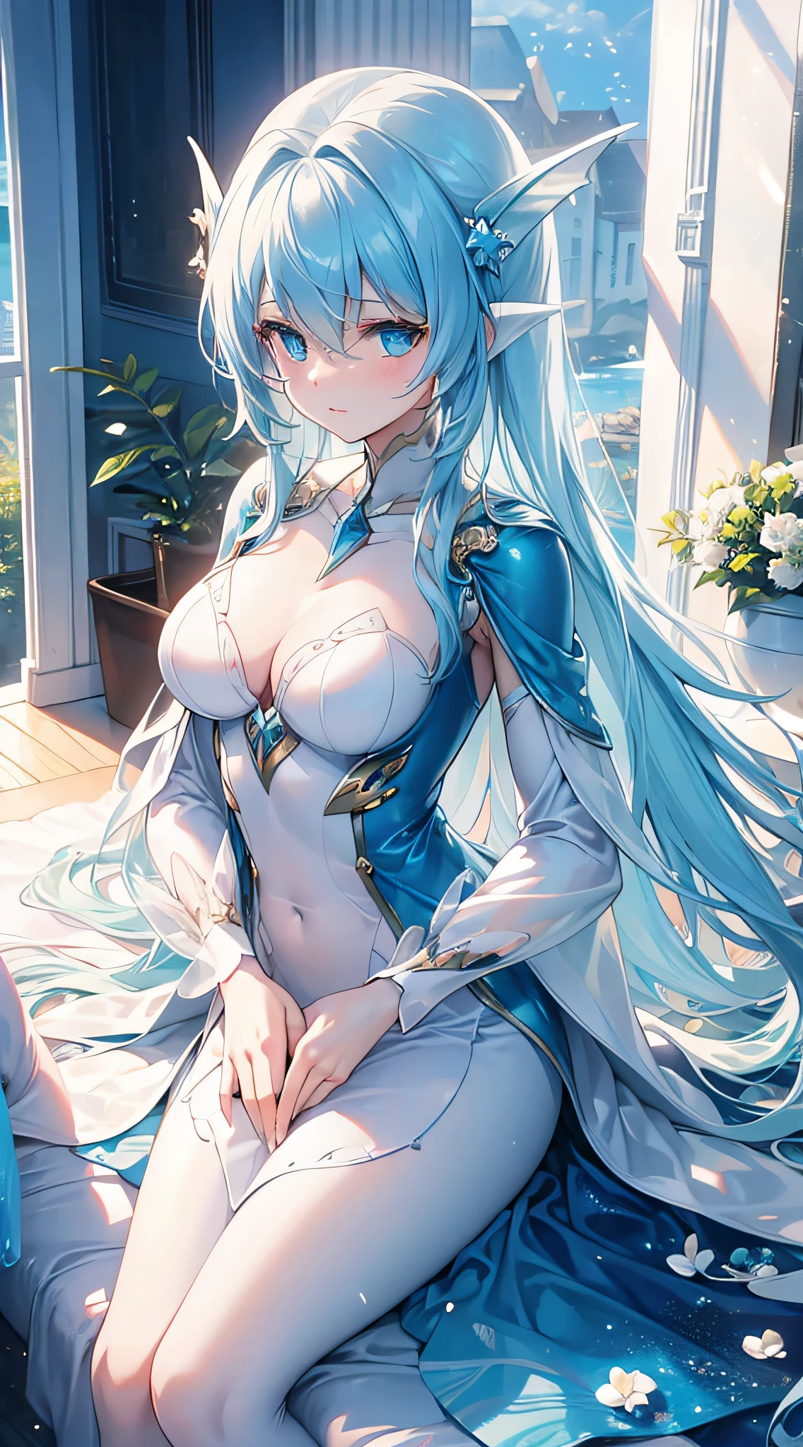 merfolk,gentleness,ocean floor,The clothes are gentle and atmospheric