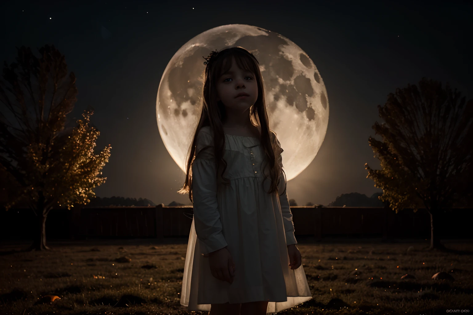 Boy and girls looking moon