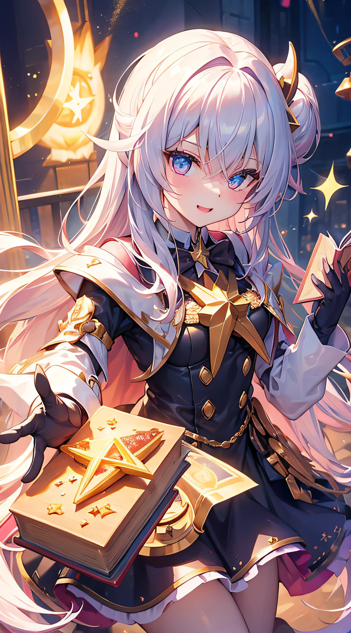 curate,borgar,holding a magic spell book,Spell effects