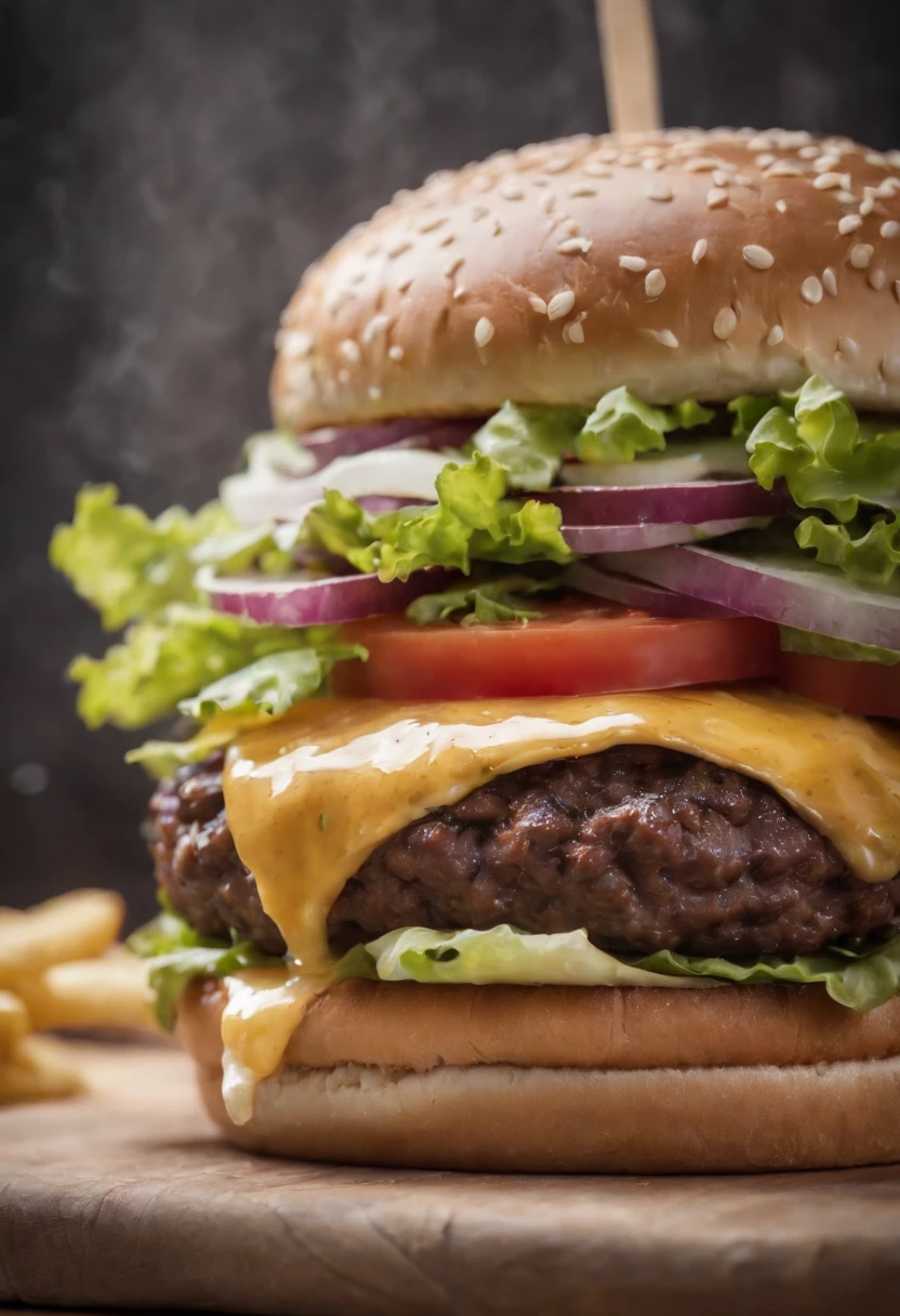 big burger, artesanal, completo, retrato