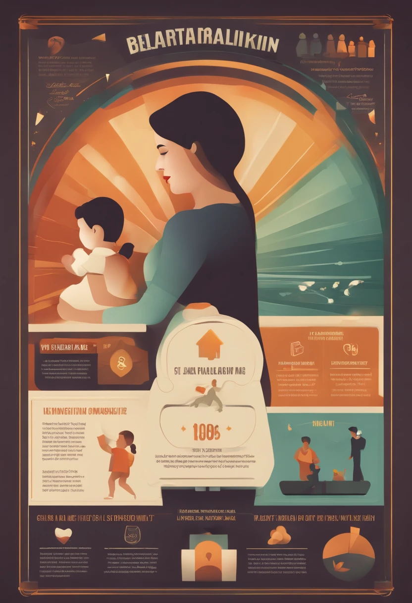 Infographic design, vertical image, parent and , holding smartphone, no background