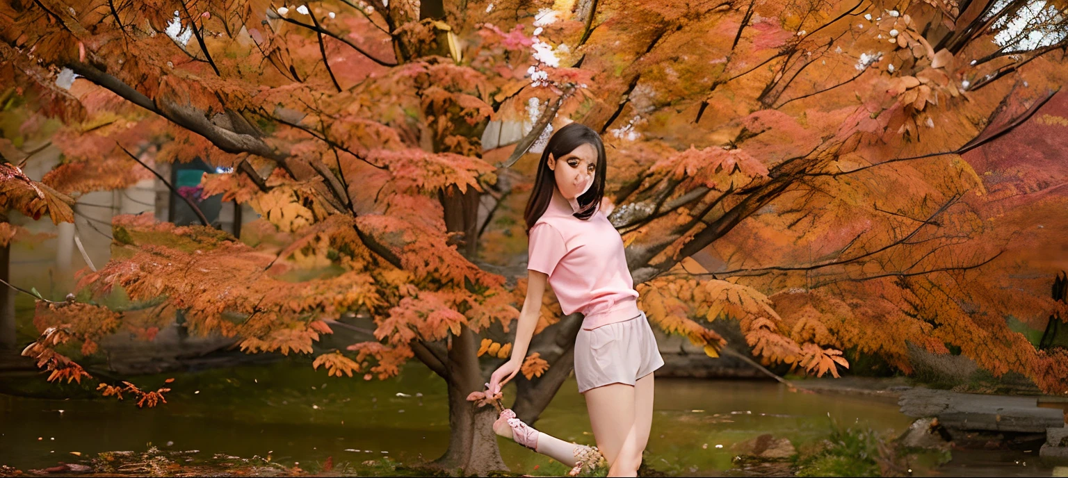 1girl, pose, ultra detail, pink shirt, realistic
