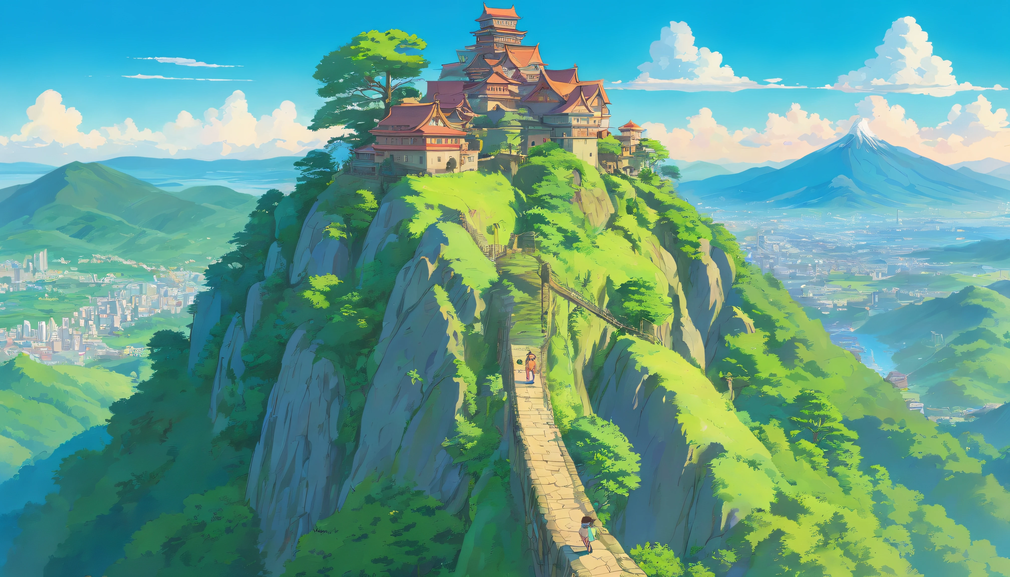 On top of the mountain