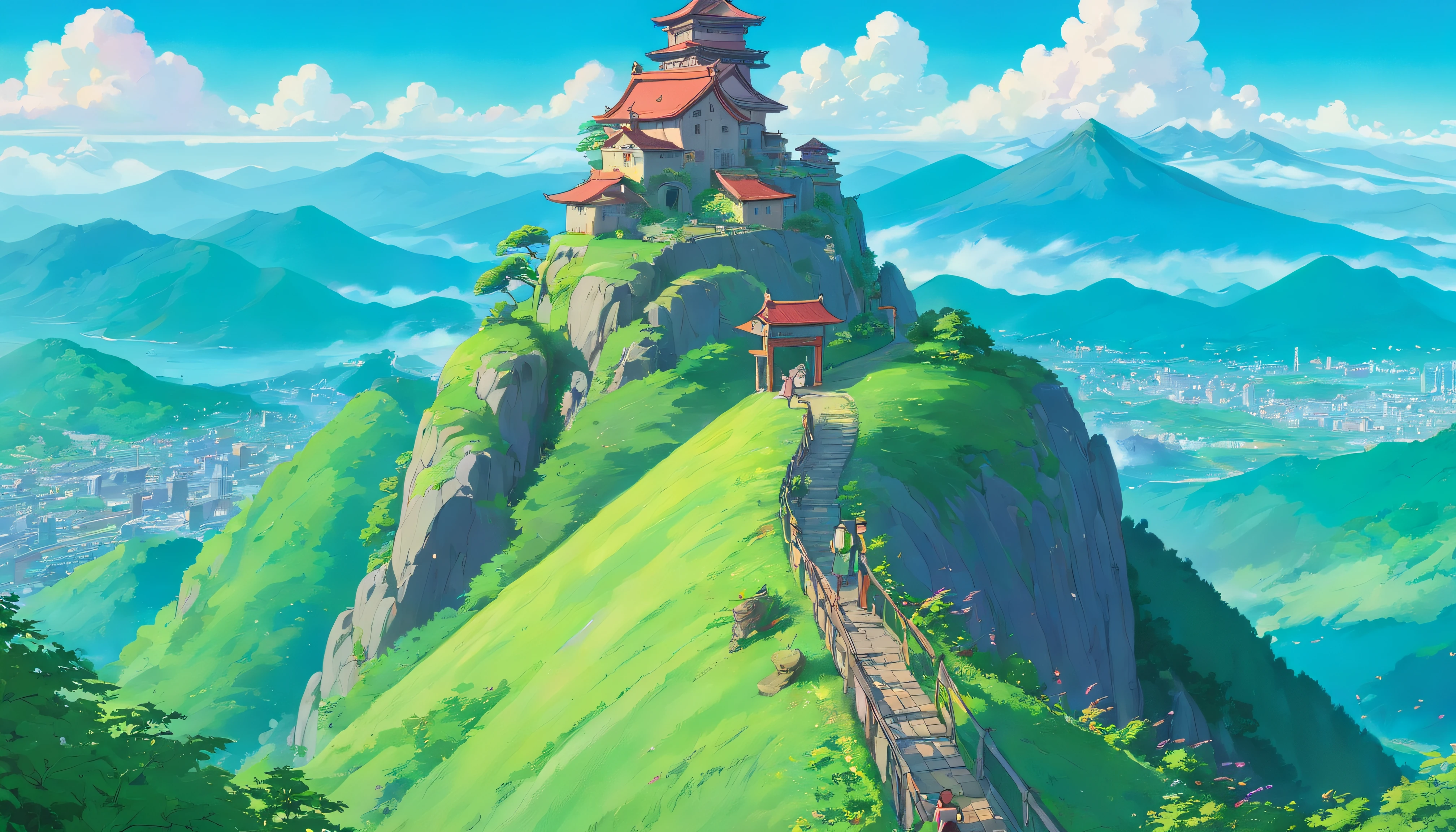 On top of the mountain