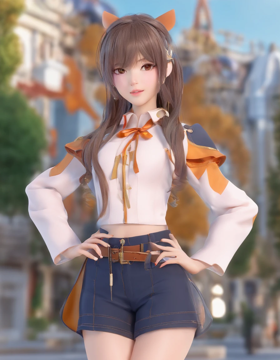 Costume planning theme: autumn and winter return to dust，Estilo: Simplicidade urbana, estilo dinheiro velho, Reference mark TEME 2023. Moya Seoul 2023 cores: peach blossom, Amber brown, Detalhes laranja-amarelo: The top is smart，Casual breeches with loose straps，Material da camisa branca: linho, cotton, seda, Velo, Design frontal de corpo inteiro
