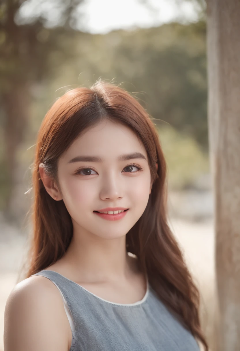 Teen Girls、hair bun、Pretended dress、A smile、cute little、((top-quality、8K、​masterpiece：1.3))、foco nítido：1.2、An ultra-high picture quality、top-quality、​masterpiece、natural soft light、The upper part of the body