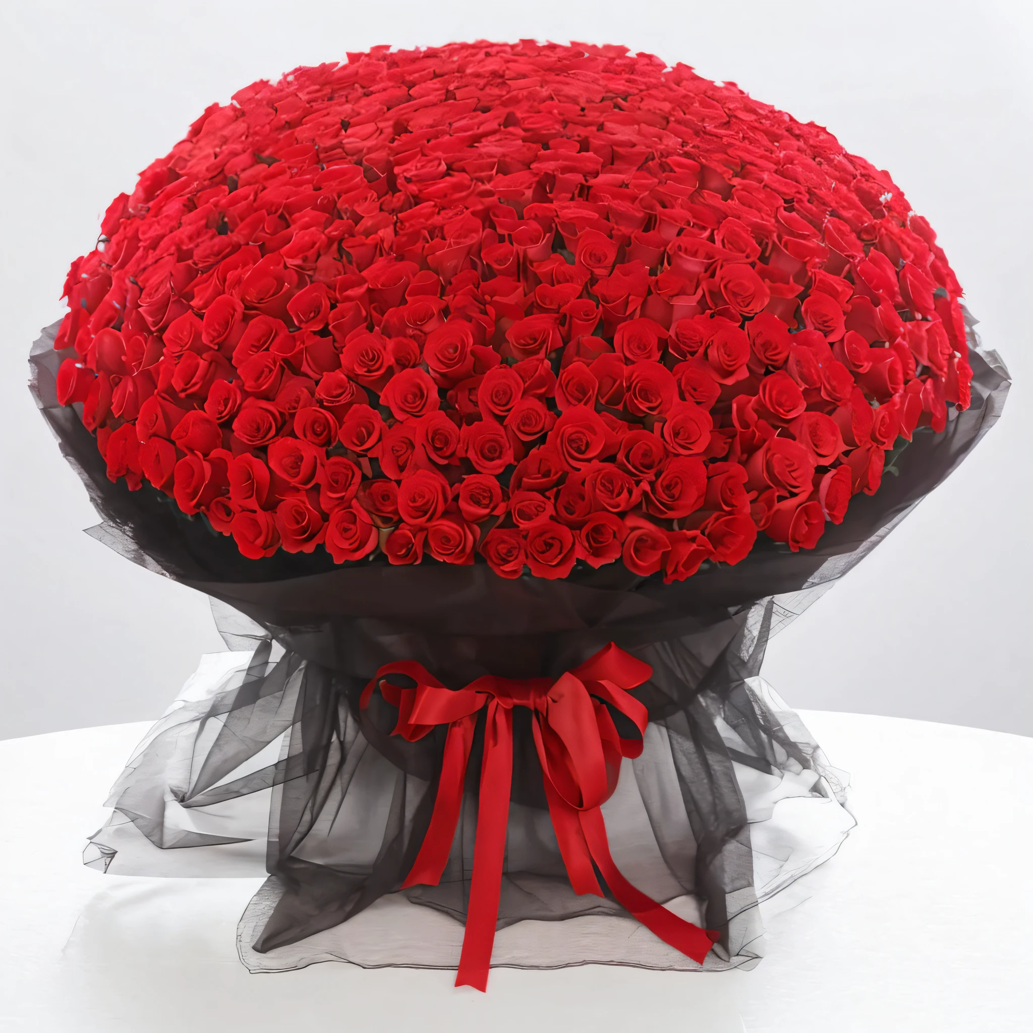 Close-up of a large bouquet of red roses on white platform, very wow, exploding roses, big breasts beautiful!, Red roses, Very beautiful, very very very realistic, Very realistic, Close view, very very beautiful, acclaimed masterpiece, , jaw dropping, Incredible, Very intense, Very powerful, A big, on back, very very beautiful,simplebackground,Maximalism,Studio product shooting