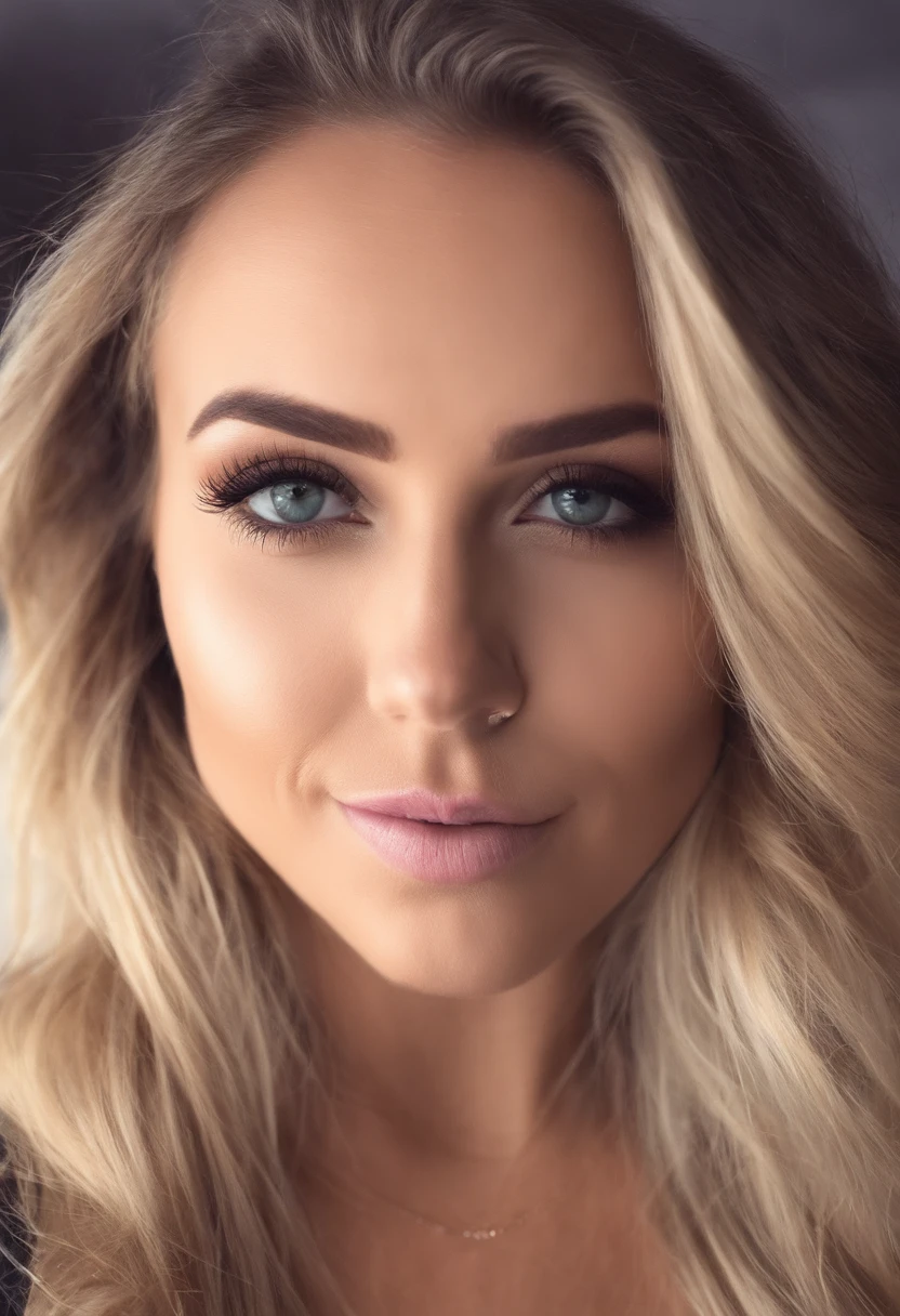 Woman with tank top, fille sexy aux yeux verts, cheveux blonds et grands yeux, selfie of a young woman, Les yeux dans le club Violet Myers, ohne Maquillage, maquillage naturel, Look directly into the camera, Visage avec Artgram, dezentes Maquillage, Superbe photo du corps entier, dans la chambre, Fission