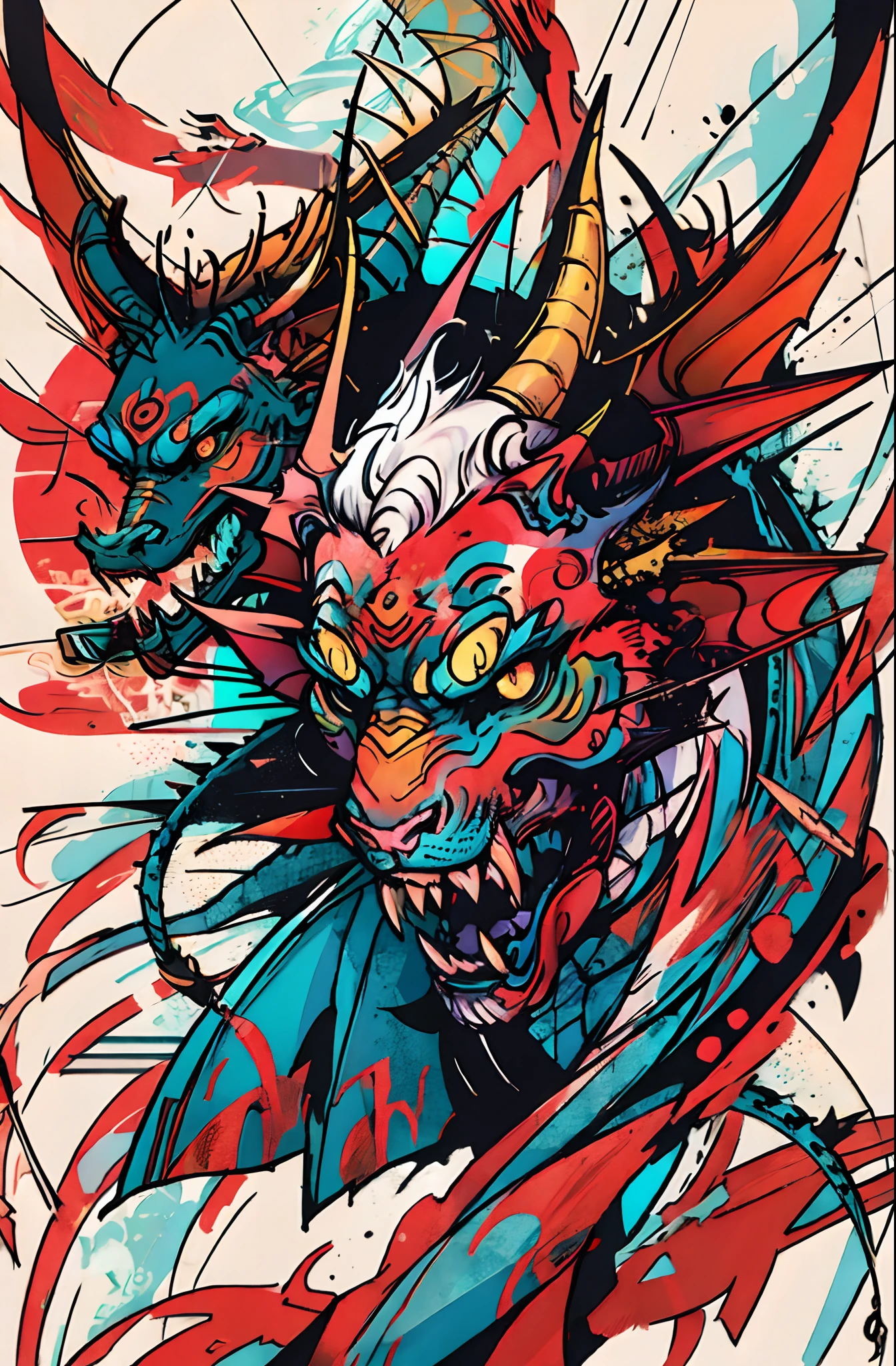 Dragon's Head, vecteur, Conception de t-shirt