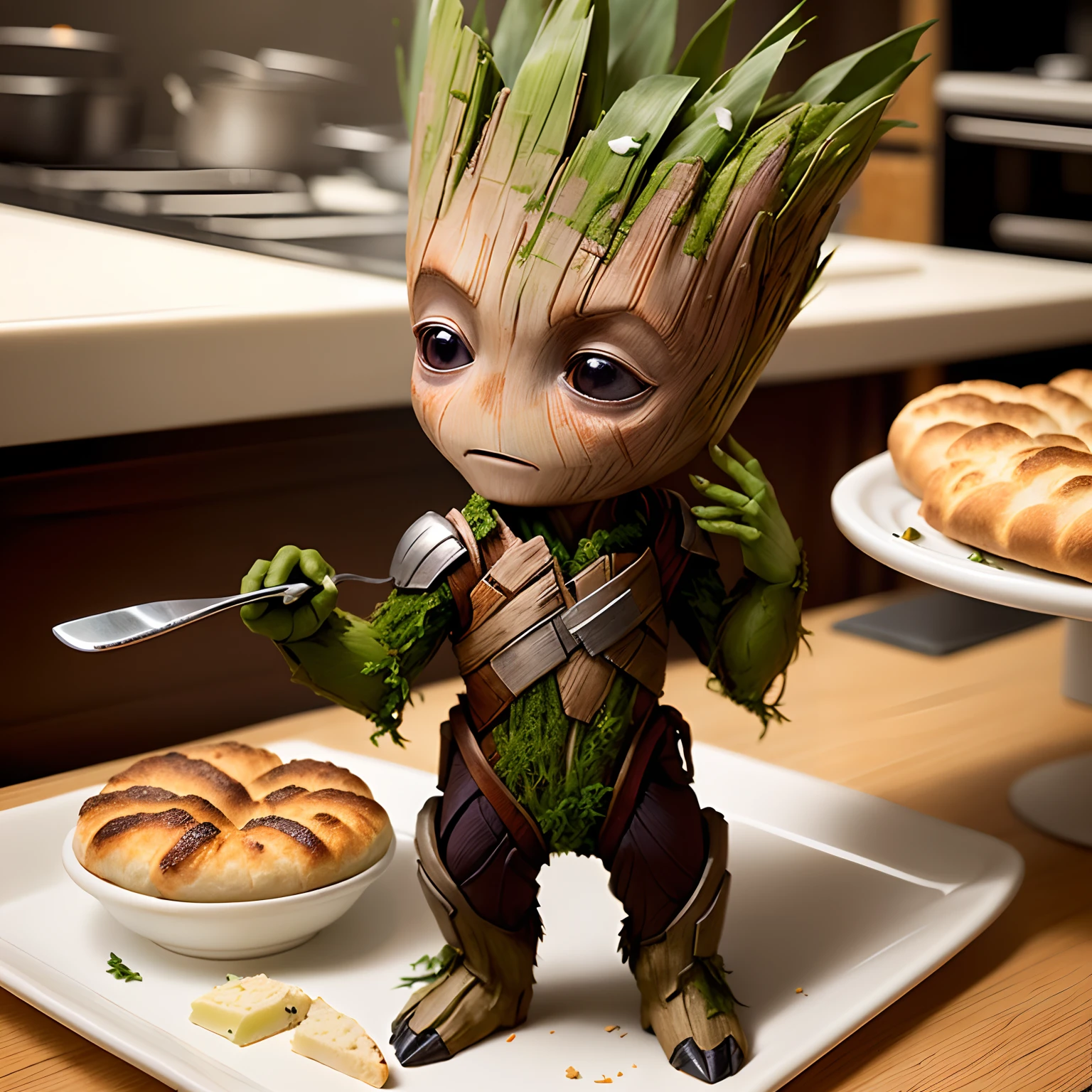  Groot with a pâté en croûte instead of a body