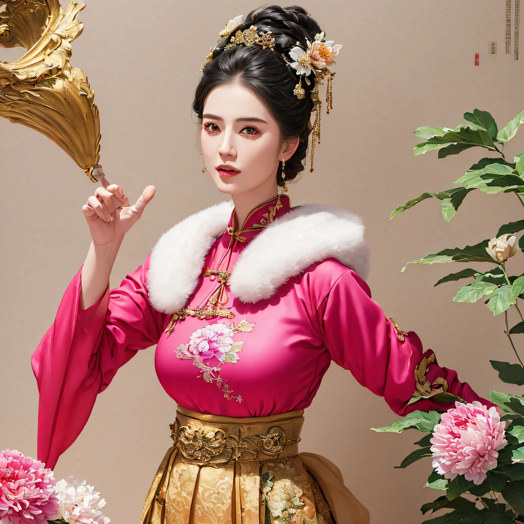 Mink coat suspender underwear(Hot gold silk mech a girl))National wind circle,Flying nine-tailed fat skull flame ethereal toad star,Golden-black brocade white rabbit fur cheongsam,Fuchsia pink diamonds, Tulle burgundy diamond shin guard,CG ,Light orange full set of thick mechs,Giant, Realistic secret girl rendering, detailed face of a asian girl, Reality in the secret world, Smooth CG art, Realistic. Cheng Yi, Realistic secret style, A lovely secret rendering, 8K portrait rendering, Render character art 8 K, Kawaii realistic portrait,Golden-black damask white rabbit fur bra,Fuchsia pink diamonds, Tulle burgundy diamond shin guard((Ultra-realistic details nostrils look at people)Mink cotton custom set,Bright blue and white feathers gold silk shoulder pads,Shi Zhonghu Huhu female Taoist priest,Tailfire,Tattooed with,Genius ratio,Realistic body textures,Bright short Burgundy hair,CG modeling,32K smooth (Masterpiece, Top quality, Best quality, offcial art, Beauty and aesthetics: 1.2), Very detailed, Colorful, Most detailed, branches,Scrub Girl, (Mards)(Lingerie with a slinger), (mink coat), Angry fighting stance, The nostrils look at people, Batik linen bandana, Crane pattern long sleeve garment,ice flower(Abstract propylene splash:1.2), Thick fog background,Sprinkle with golden mech girl powder(realisticlying:1.4),Black color hair,Fairy air fluttering,the complex background, A high resolution, the detail, RAW photogr, Sharp Re, Nikon D850 Film Stock Photo by Jefferies Lee 4 Kodak Portra 400 Camera F1.6 shots, Rich colors, ultra-realistic vivid textures, Dramatic lighting, Unreal Engine Art Station Trend, cinestir 800,Flowing black hair,(((Mink coat suspender underwear))),The nostrils look at people,Pure transparency,Wear boxing gloves,Ice is permeable to gas,Film light and shadow,Panorama ultra-wide angle,extremely happy,The texture of the real person is delicate,Strong visual impact,Hyper-detailing,Dream girl,Refined face,prettyeyes,high saturated,crystal-clear,