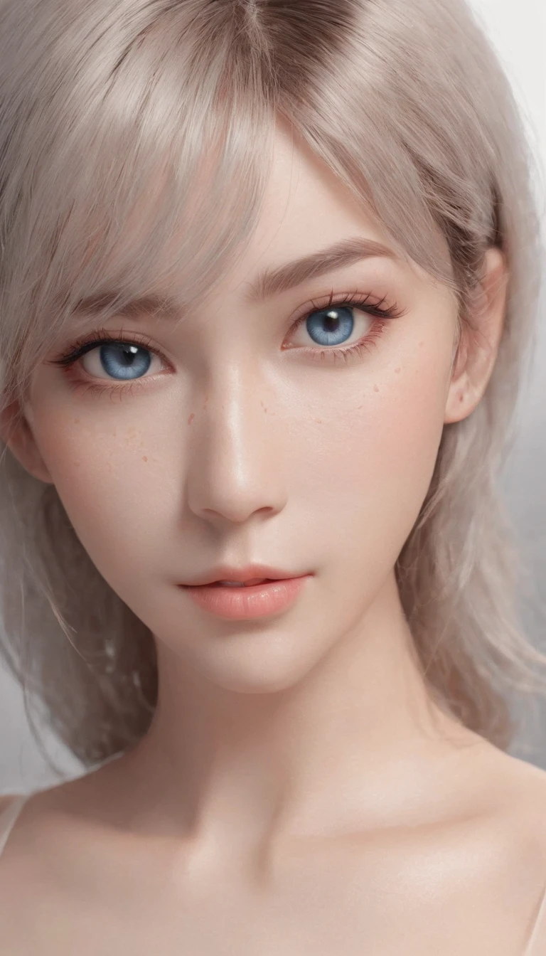 of a real,Facial features are carefully depicted,Realistic skin texture,(There is a scar on the face:1.5),Open-mouthed, Pout,Blue eyes,Dark style,depth of fields,high light,Real light,Ray traching,oc rendered,Hyper-realistic,best qualtiy,8K,Works of masters,super-fin,Correct ???????,sharp focus on eyes,Bokeh,Facial features are carefully depicted, pixie cut, full body, messy hair, Brazilian wax, , legs apart, medium breasts, cameltoe, nude, ?????, body exposed