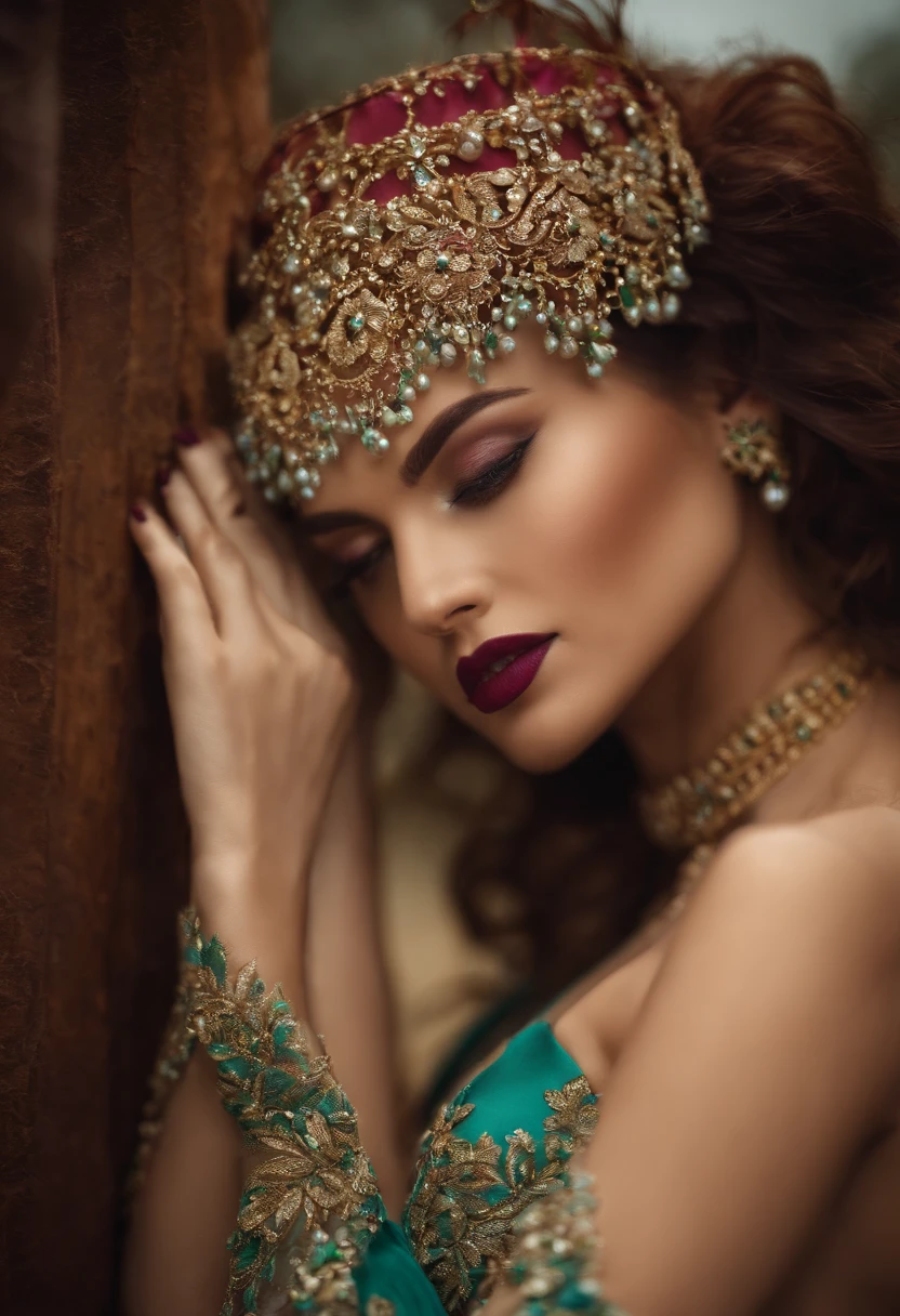 grande beleza do peito、Beleza de lingerie roxa