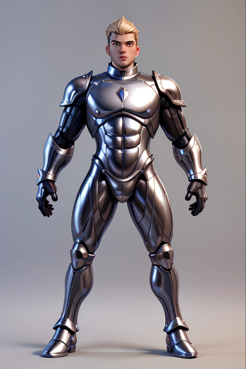 ((Best Quality, 8K, ultra-detailed, Masterpiece: 1.3)), 1boy, shiny skin, sharp, Perfect Body Beauty, realistic shaded perfect body, (cute :1.1),("bodysuit, big bulge ":1.2),("leggins , armor":1.1),("glove, armor":1.1 ),(techwear)(dynamic pose:1.1), thigh , battle field , (bulge focus:1.2), 3d, cartoon