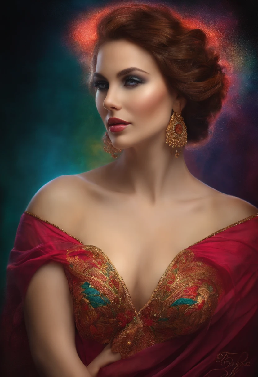 Woman showing breasts