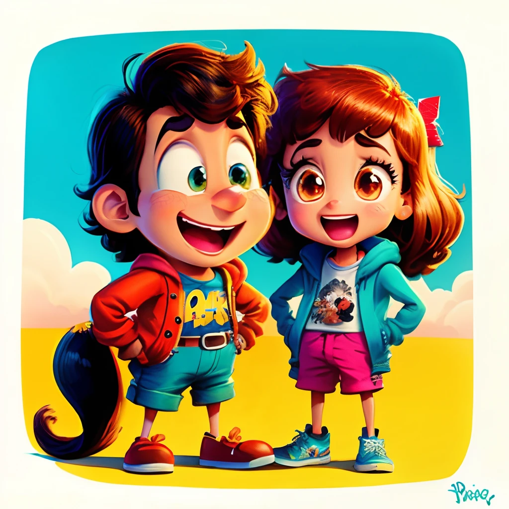 A Disney Pixar Animation-style cartoon