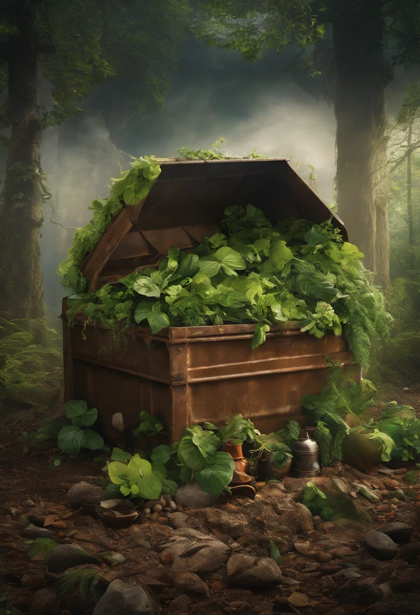 Waste for green, waste into treasure poster