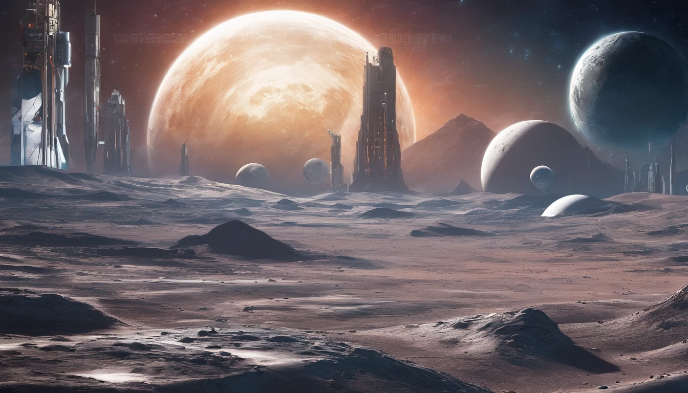 tmasterpiece,top-quality,Detailed lunar surface,On the surface of the moon,Solar cell version on the moon,A dense and beautiful earth emerges,ultra - detailed,Ray traching,Star Scrim