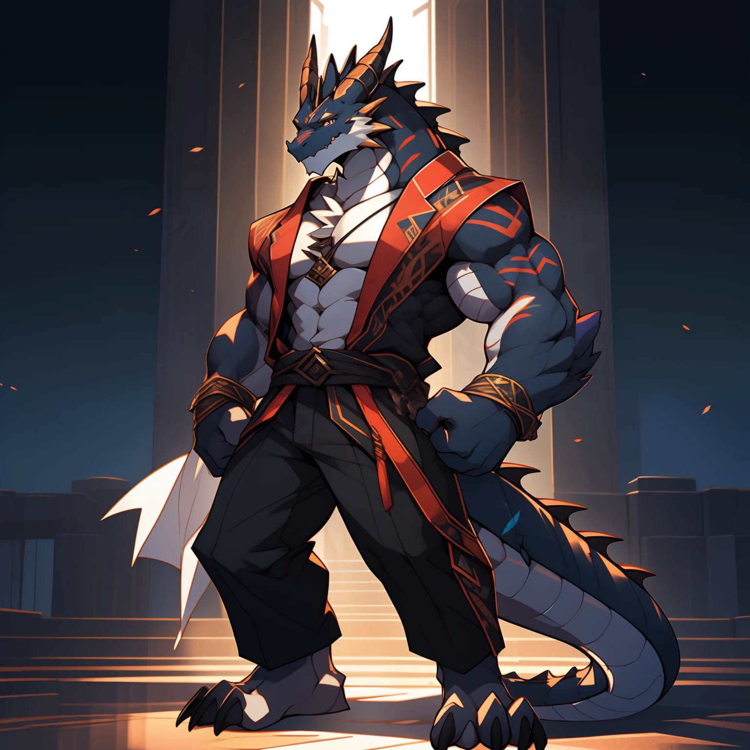 Black-haired strong wolf orcs