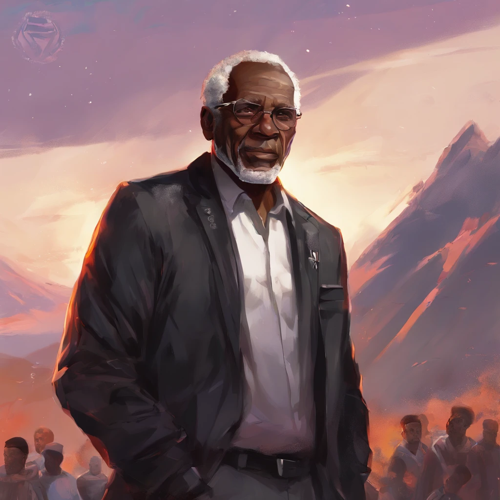 (old black man, soccer coach, black sport jacket), HDR, ultra-detailed, realistic, portraits, vibrant colors, soft lighting