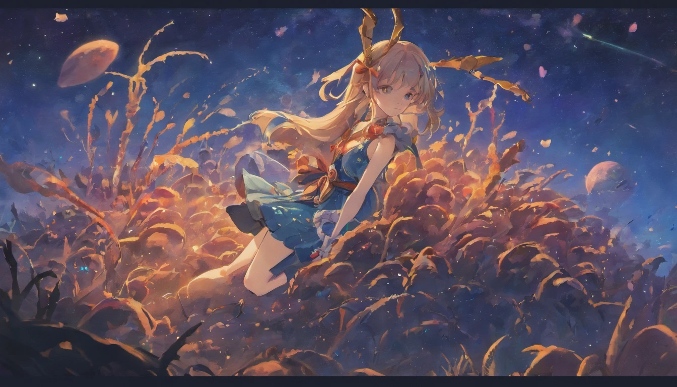 crabs,frontage,Raise your forefoot high。the night,Two moons