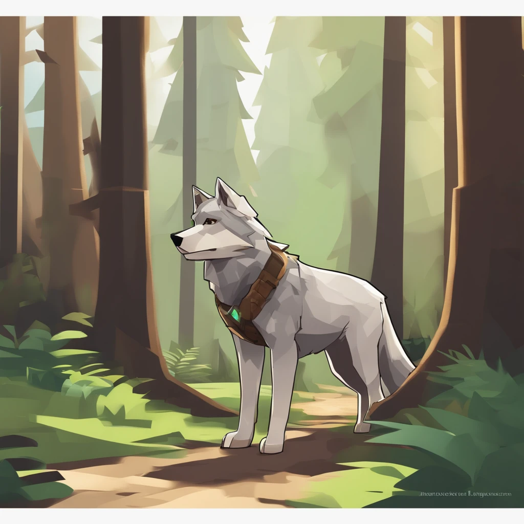 Personnage de Minecraft, Apparence DanTDM, Walking in a forest with your minecraft style wolf
