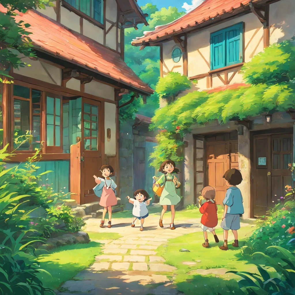 exteriors,A group of playing a game