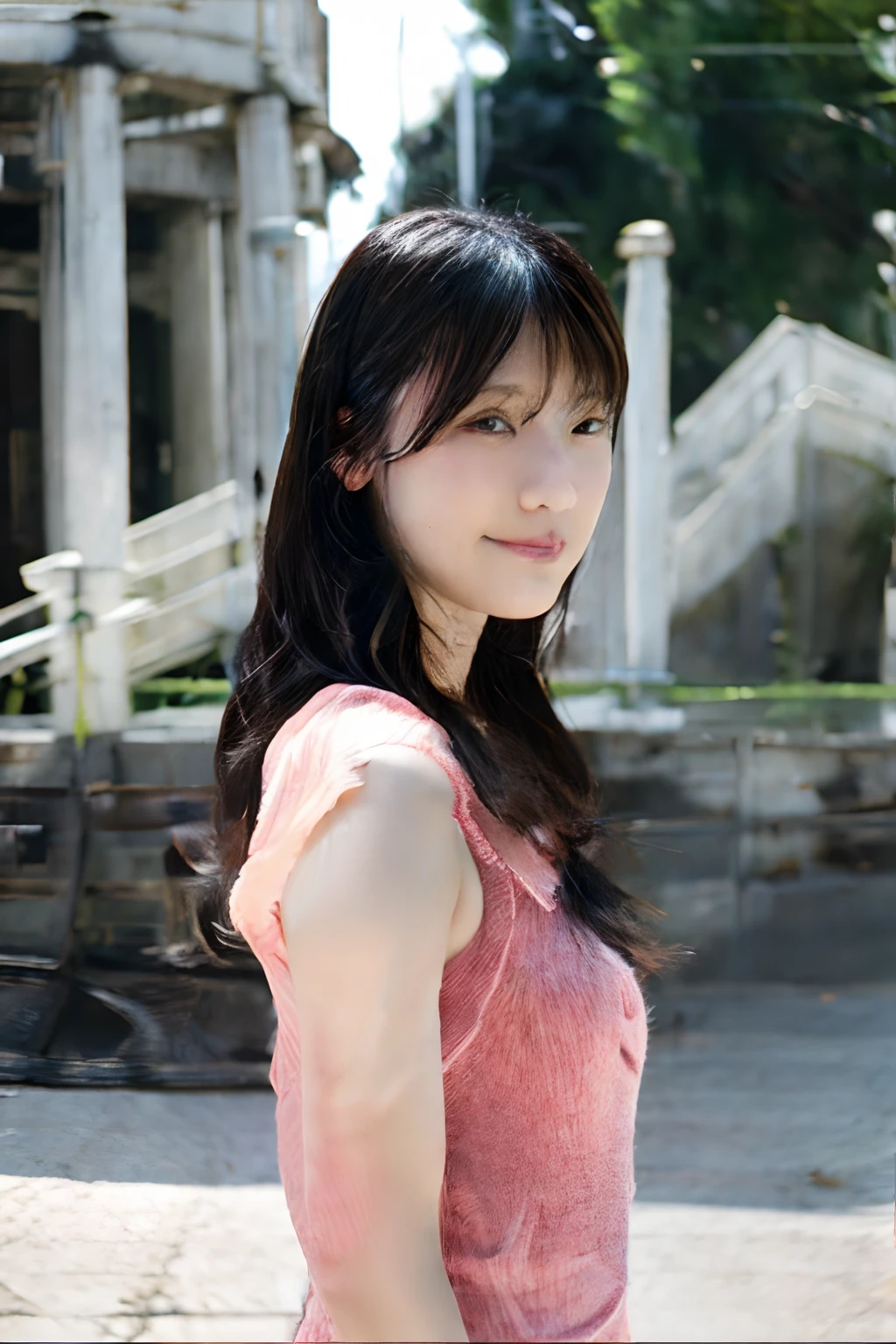 girl with,The upper part of the body