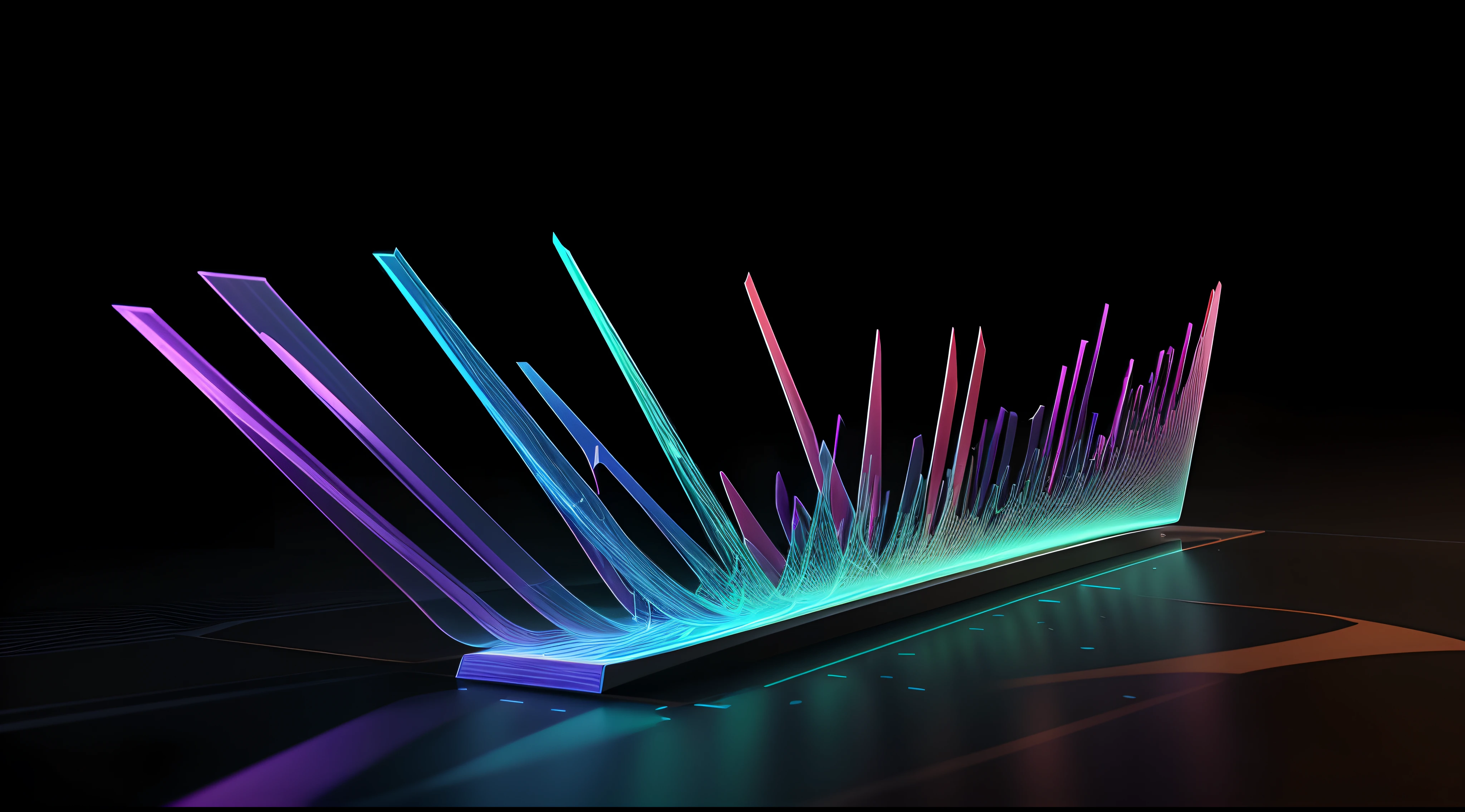Engaging 3D visualization featuring stunning graphs、glinting